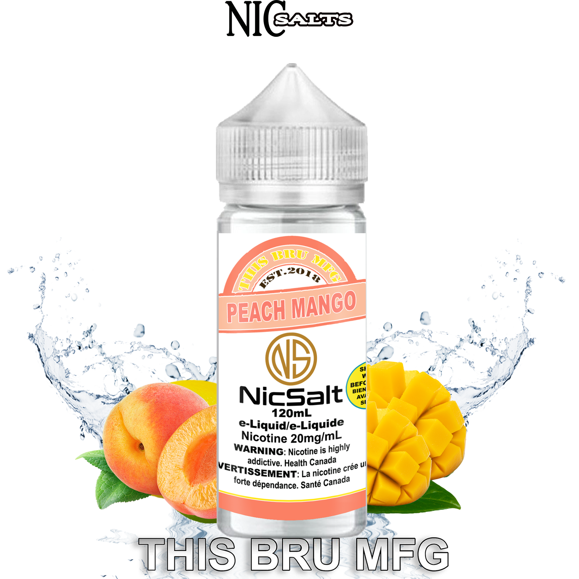 CUSTOM THIS BRU MFG SALT - PEACH MANGO 120ML