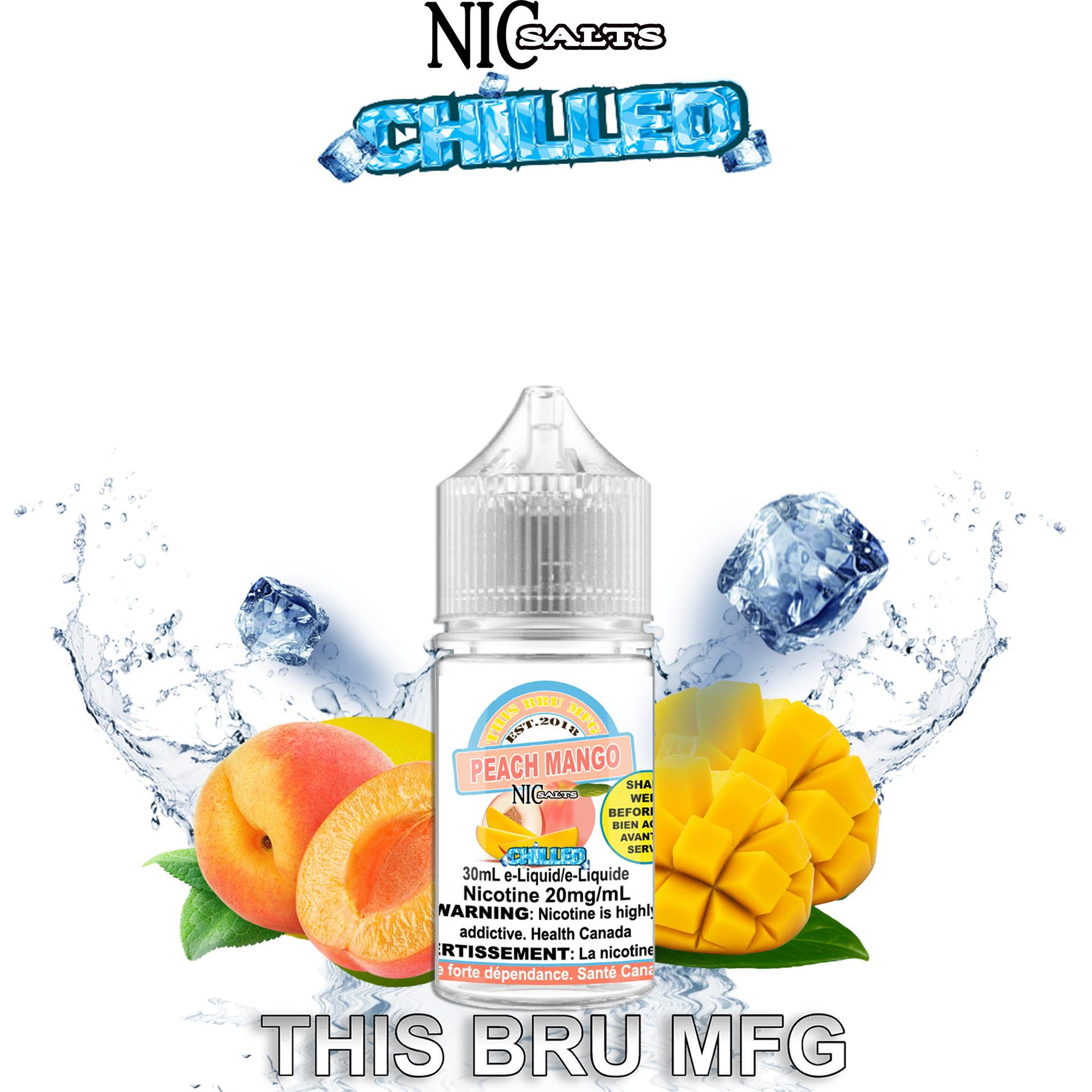 CUSTOM THIS BRU MFG SALT - PEACH MANGO CHILLED 30ML