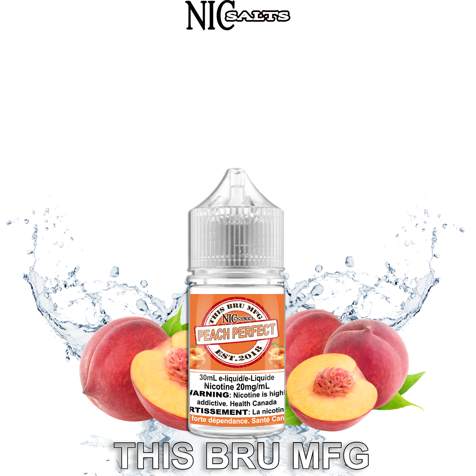 CUSTOM THIS BRU MFG SALT - PEACH PERFECT 30ML