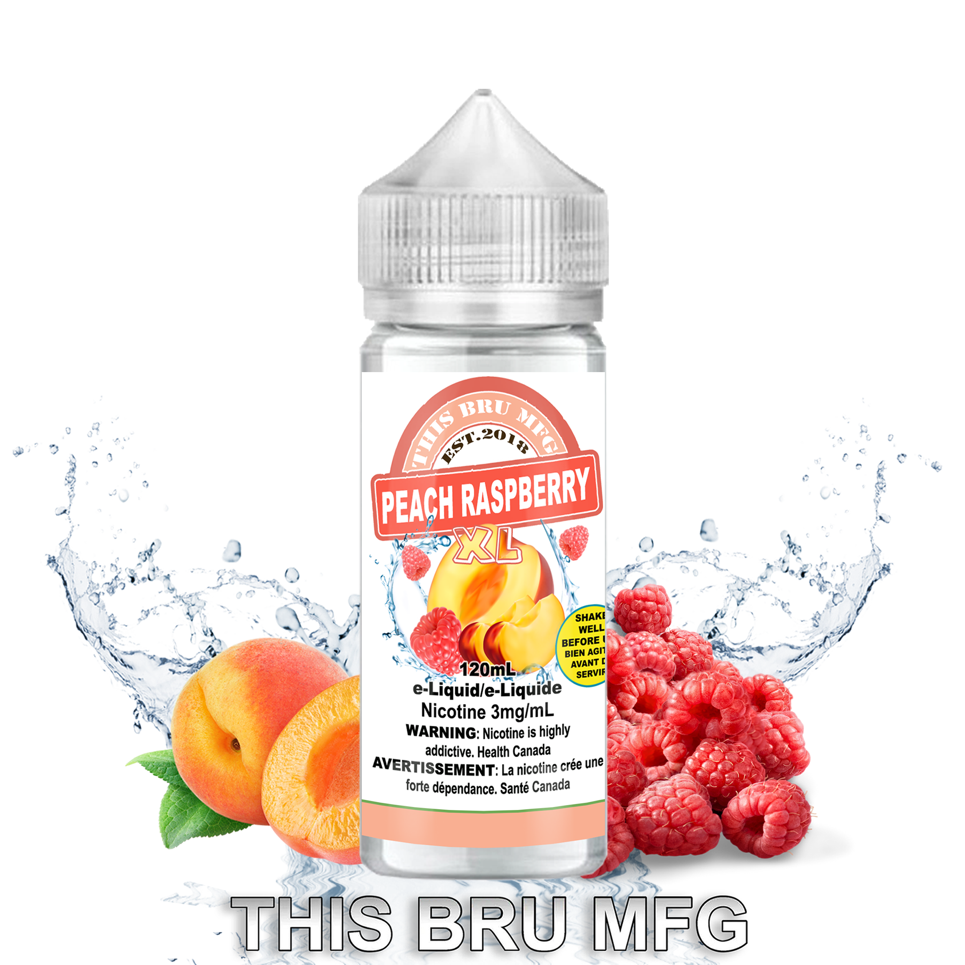 CUSTOM THIS BRU MFG - PEACH RASPBERRY 120ML