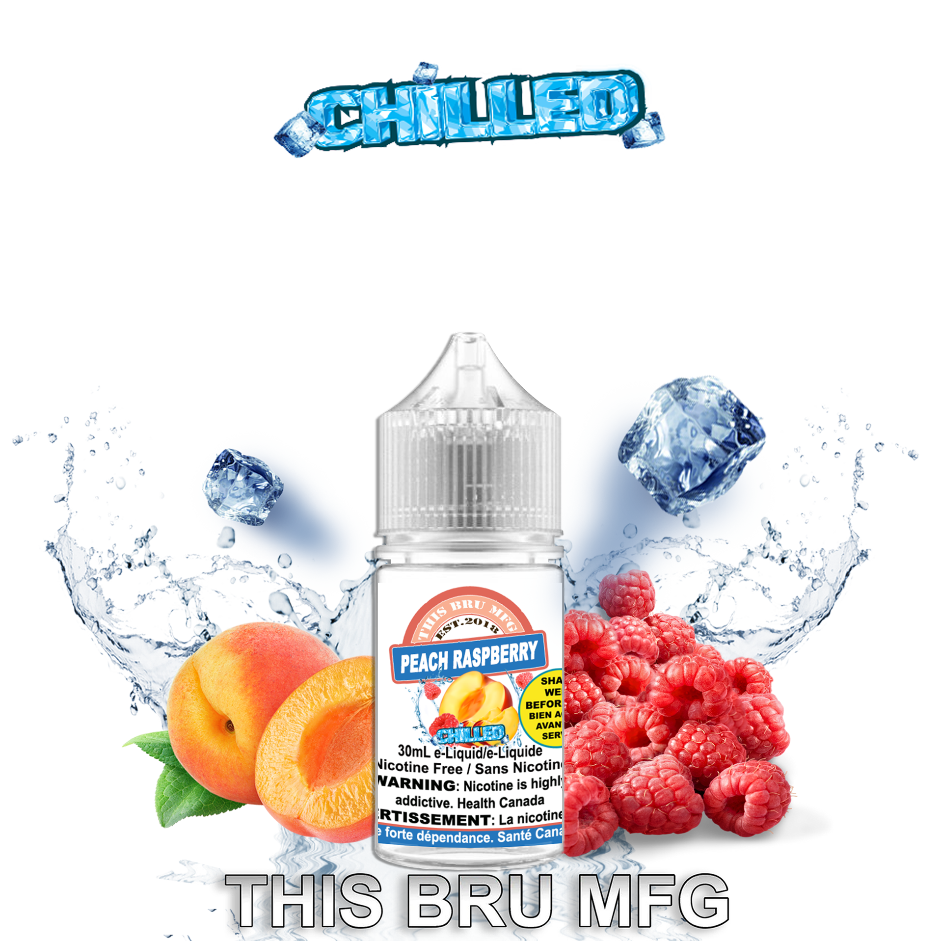[BC/SK/NL/NS] CUSTOM THIS BRU MFG - PEACH RASPBERRY CHILLED 30ML
