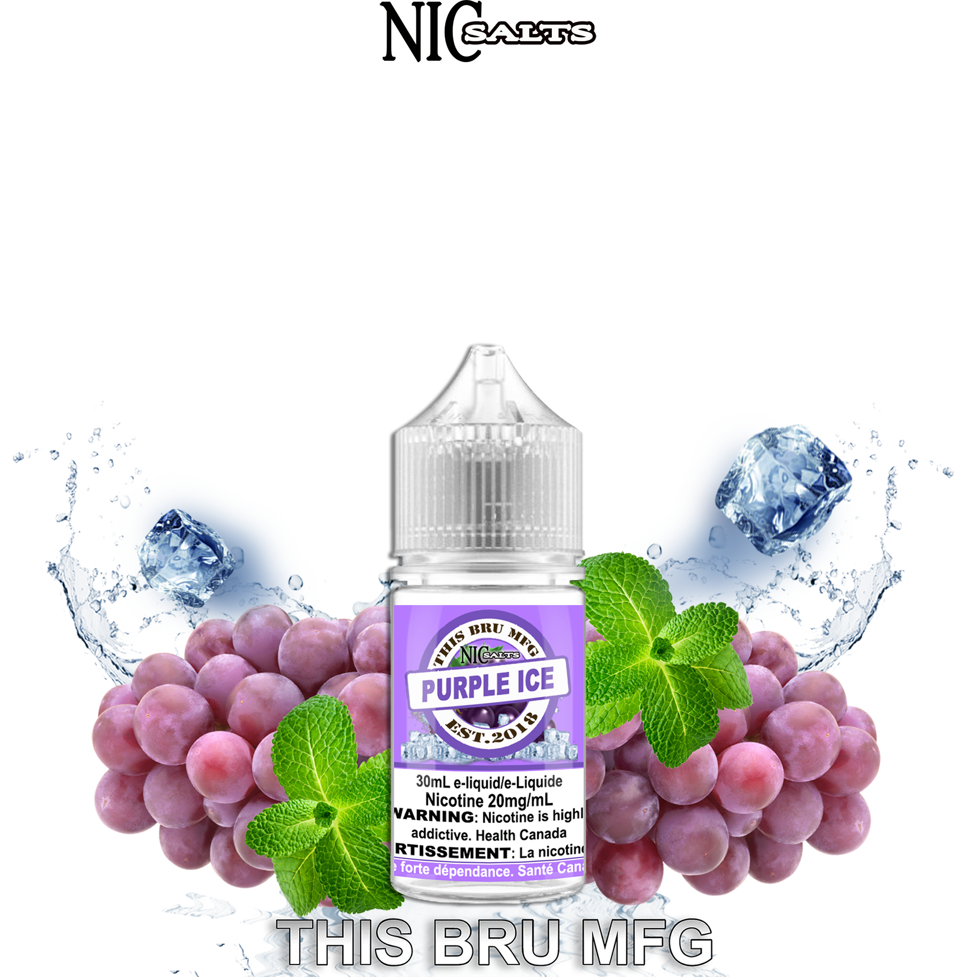 CUSTOM THIS BRU MFG SALT - PURPLE ICE 30ML