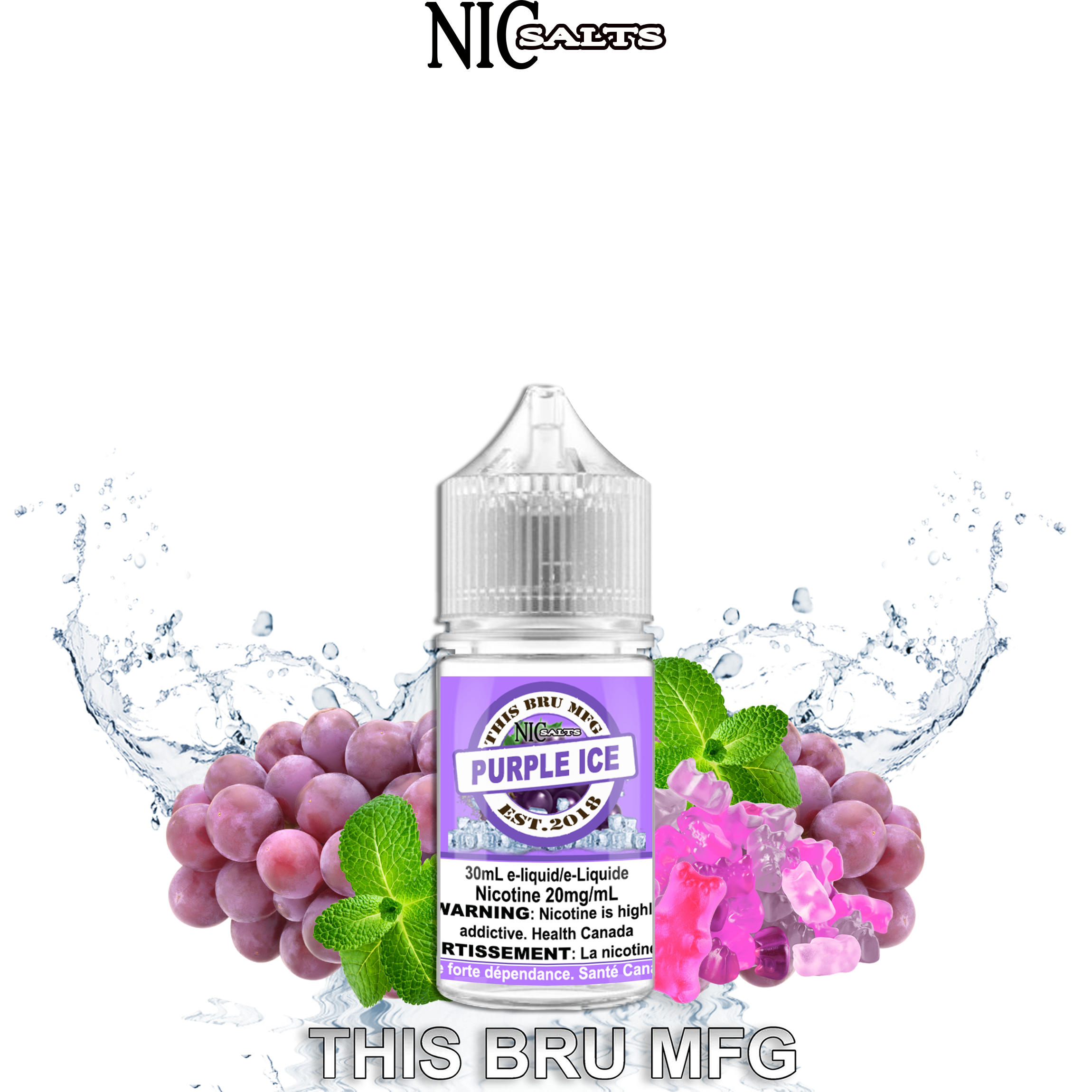 CUSTOM THIS BRU MFG SALT - PURPLE ICE 30ML