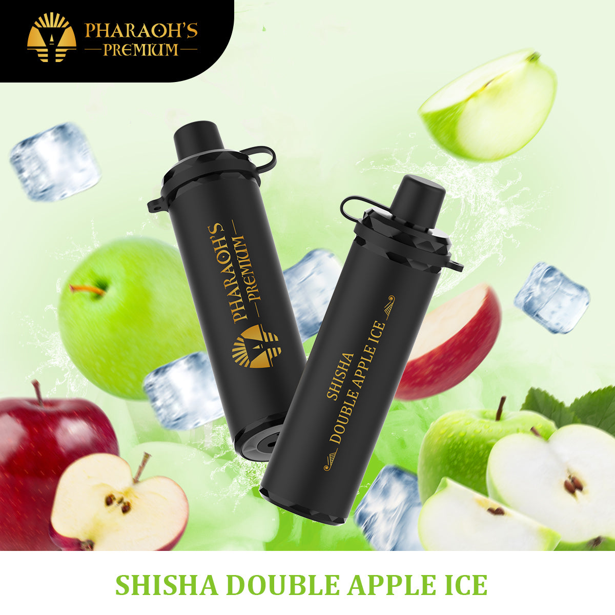 PHARAOH'S PREMIUM 16K SHISHA DOUBLE APPLE ICE 20MG