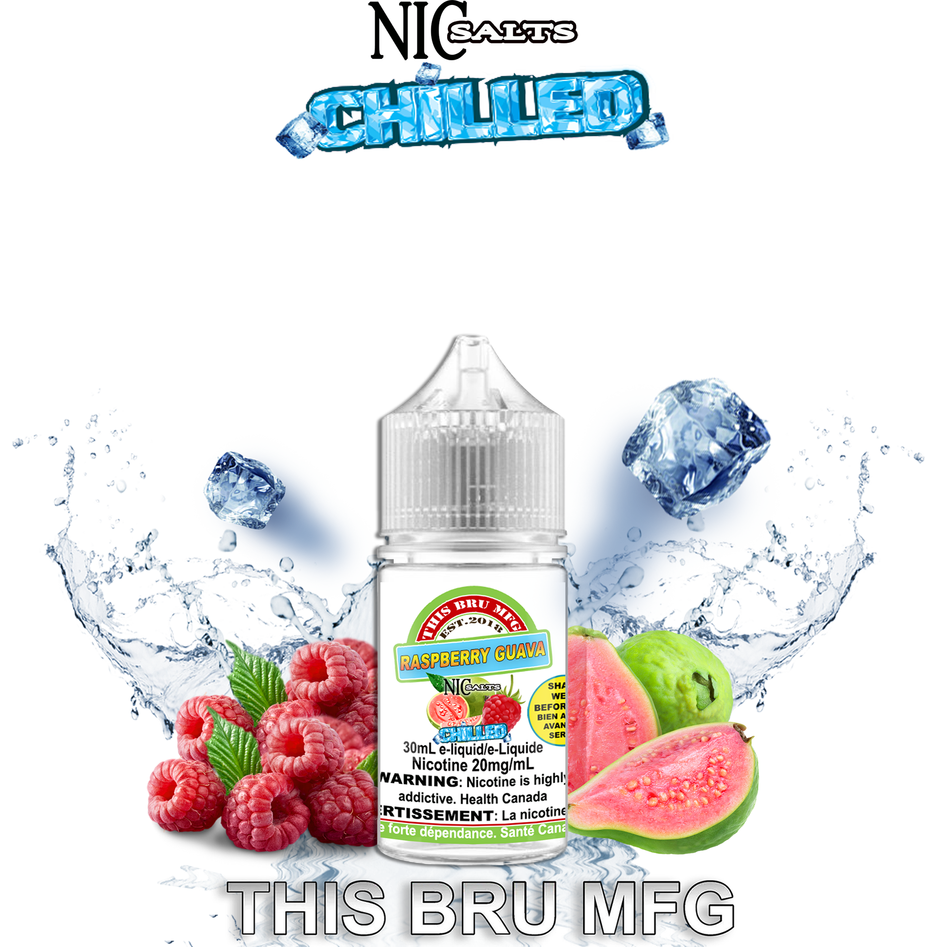 CUSTOM THIS BRU MFG SALT - RASPBERRY GUAVA CHILLED 30ML