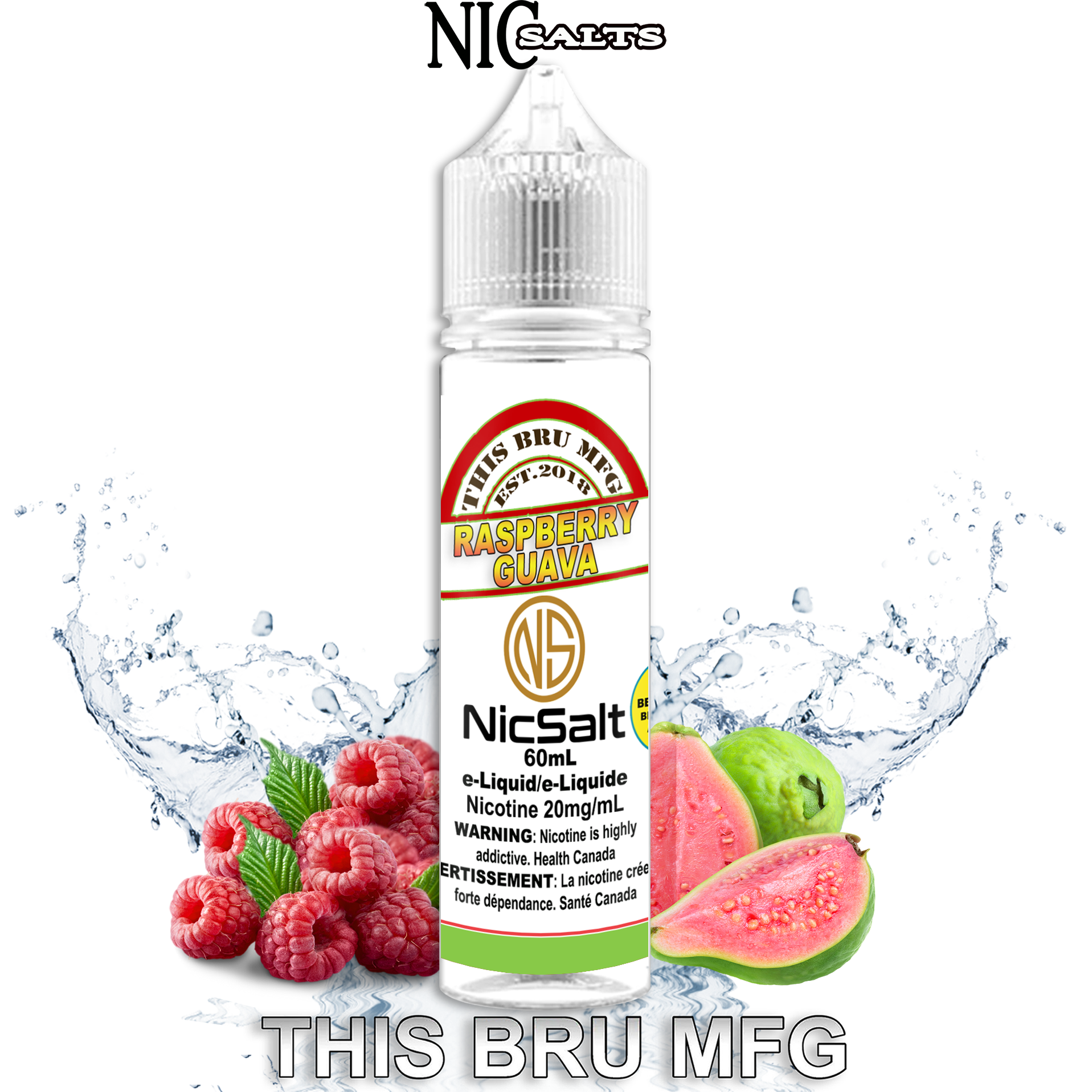 CUSTOM THIS BRU MFG SALT - RASPBERRY GUAVA 60ML