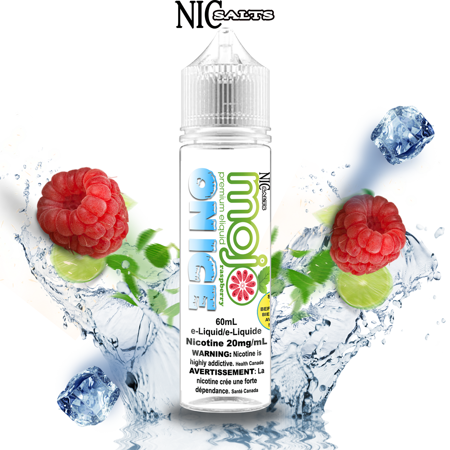 CUSTOM MOJO SALT - RASPBERRY ICE 60ML