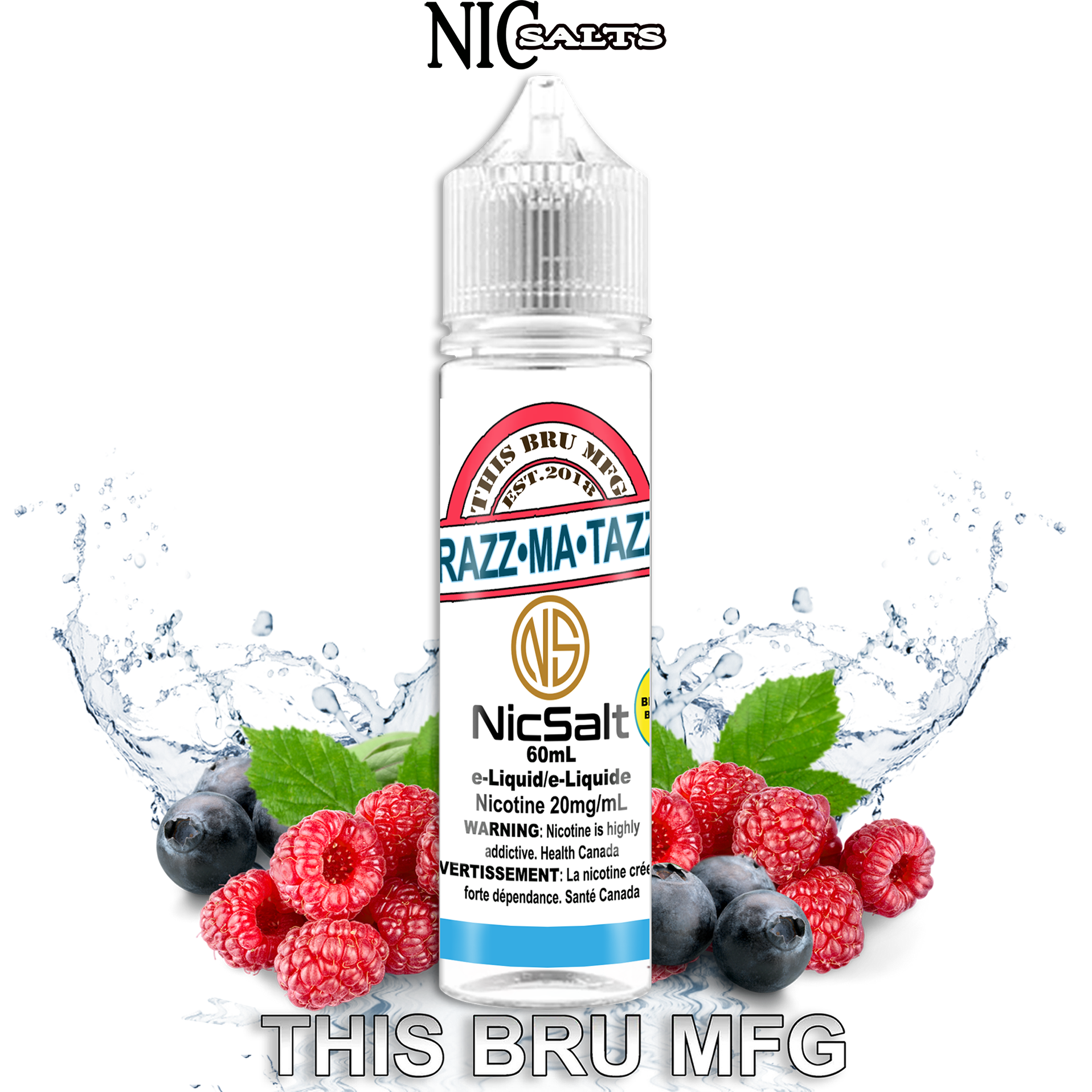 CUSTOM THIS BRU MFG SALT - RAZZMATAZZ 60ML