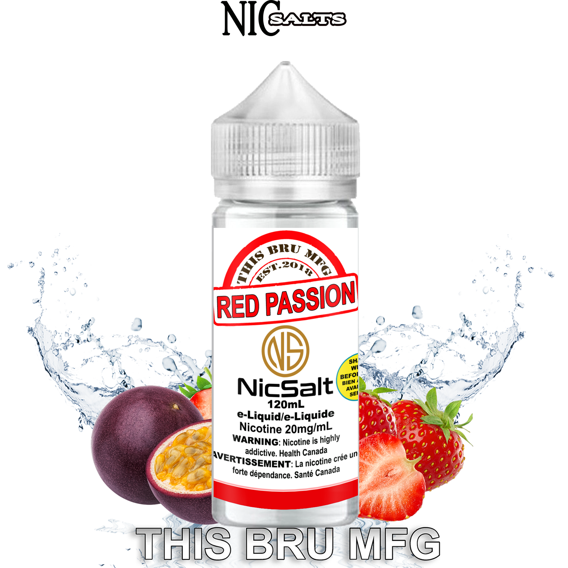 CUSTOM THIS BRU MFG SALT - RED PASSION 120ML