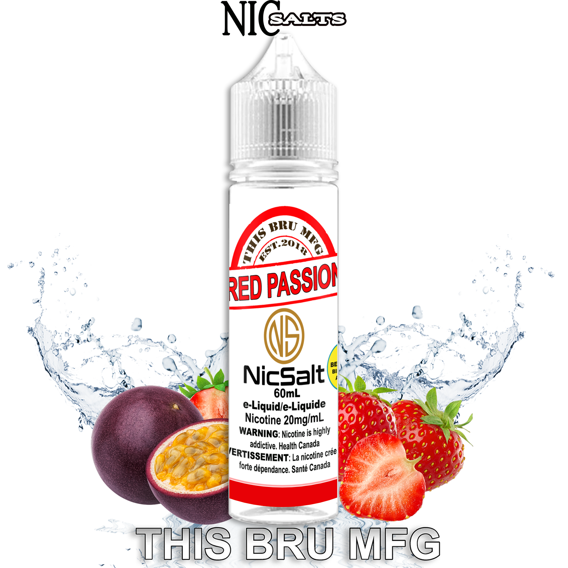 CUSTOM THIS BRU MFG SALT - RED PASSION 60ML