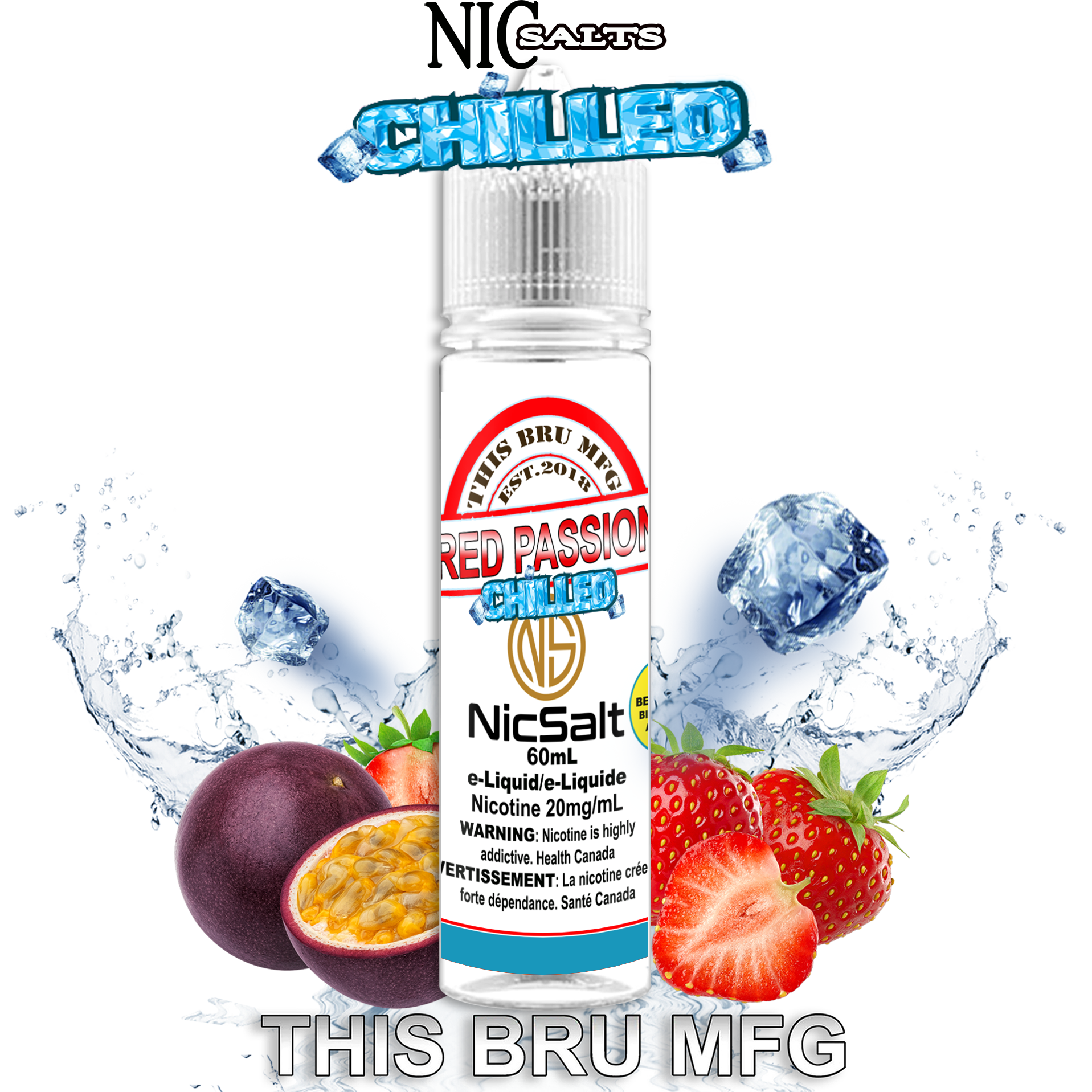 CUSTOM THIS BRU MFG SALT - RED PASSION CHILLED 60ML