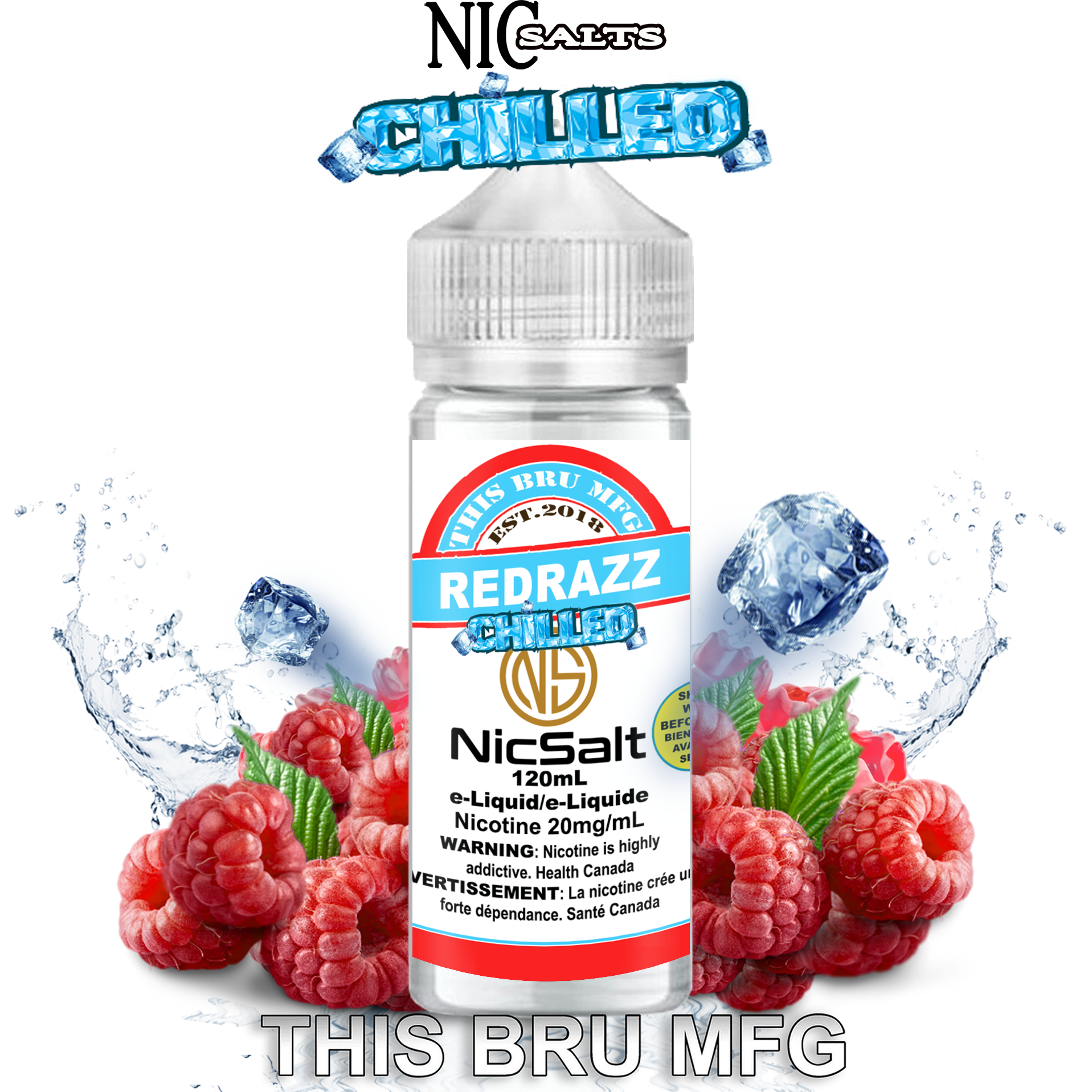 CUSTOM THIS BRU MFG SALT - REDRAZZ CHILLED 120ML