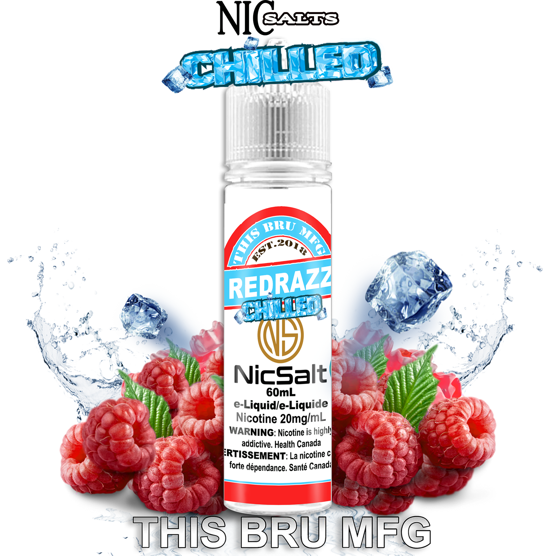 CUSTOM THIS BRU MFG SALT - REDRAZZ CHILLED 60ML