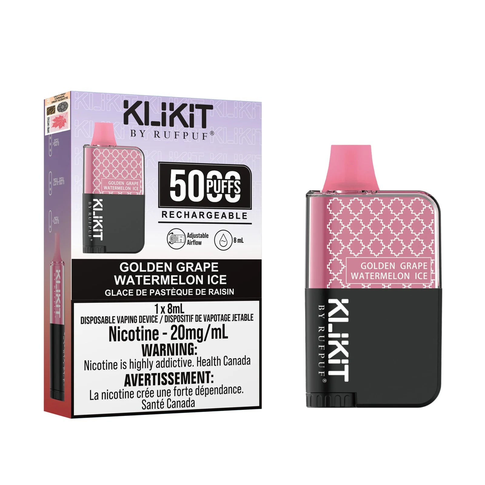 KLIKIT 5000 KIT BLACK GRAPE WATERMELON ICE 20MG