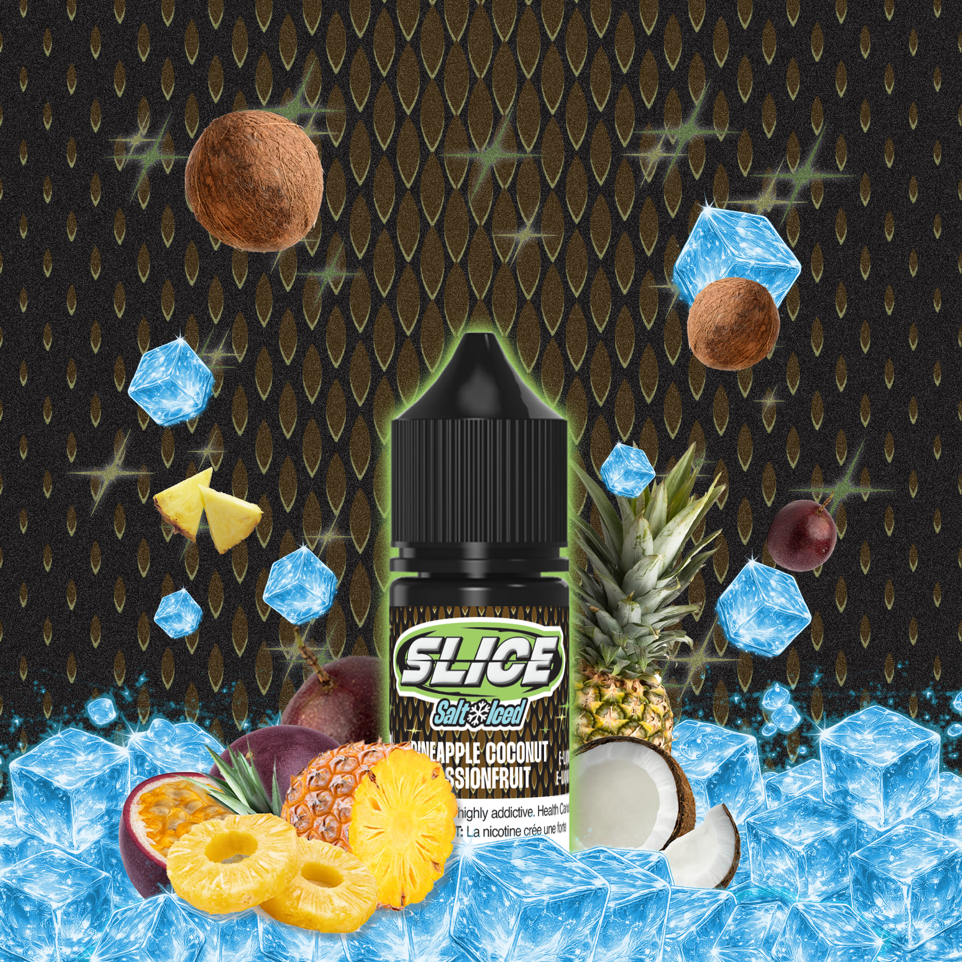 [BC/SK/NL/NS] SLICE SALT - PINEAPPLE COCONUT PASSIONFRUIT (ICED)