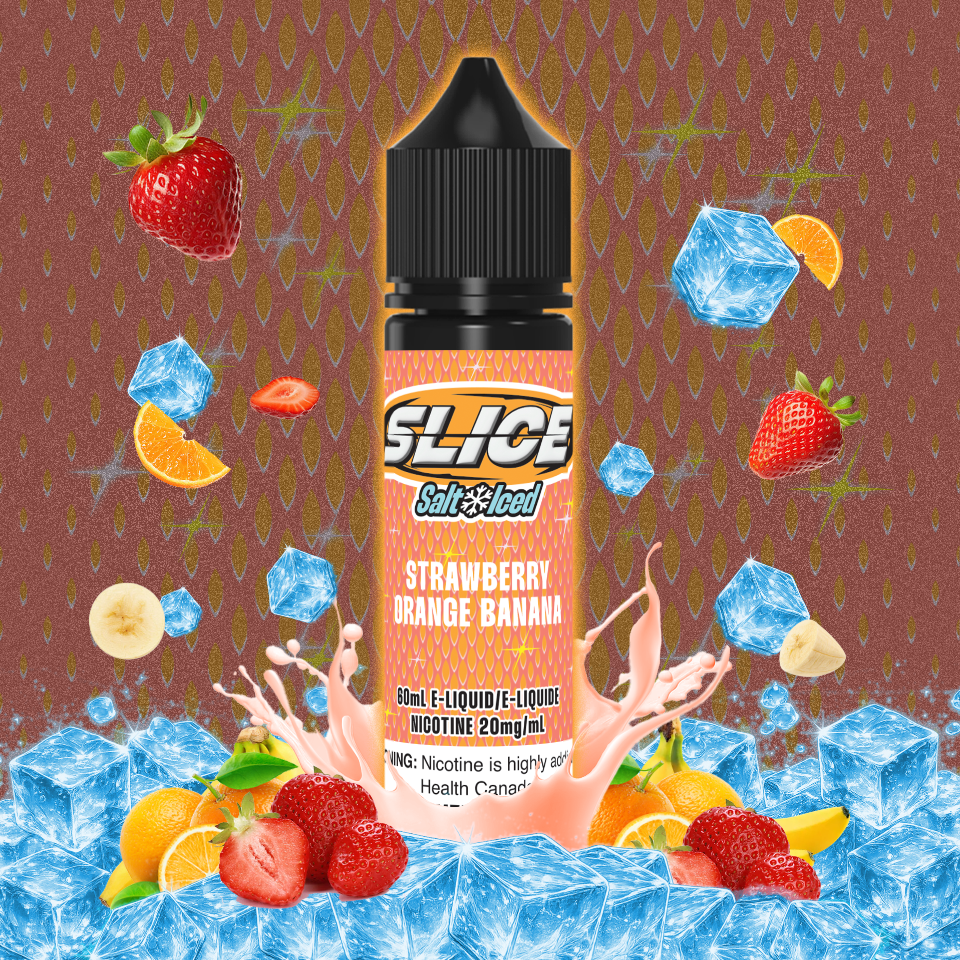 [BC/SK/NL] CUSTOM SLICE SALT - STRAWBERRY ORANGE BANANA (ICED)