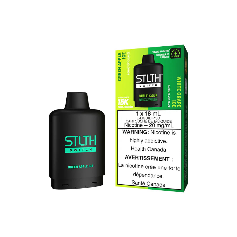 STLTH SWITCH - GREEN APPLE ICE AND WHITE GRAPE ICE
