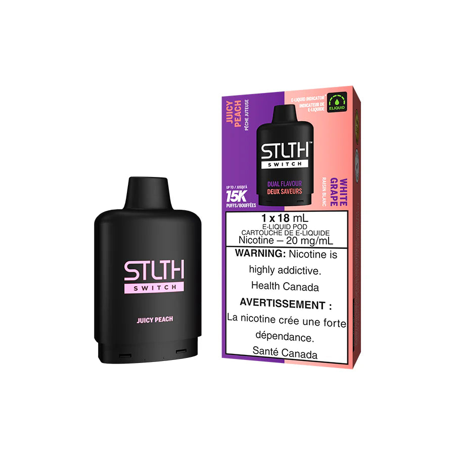 STLTH SWITCH - JUICY PEACH AND WHITE GRAPE