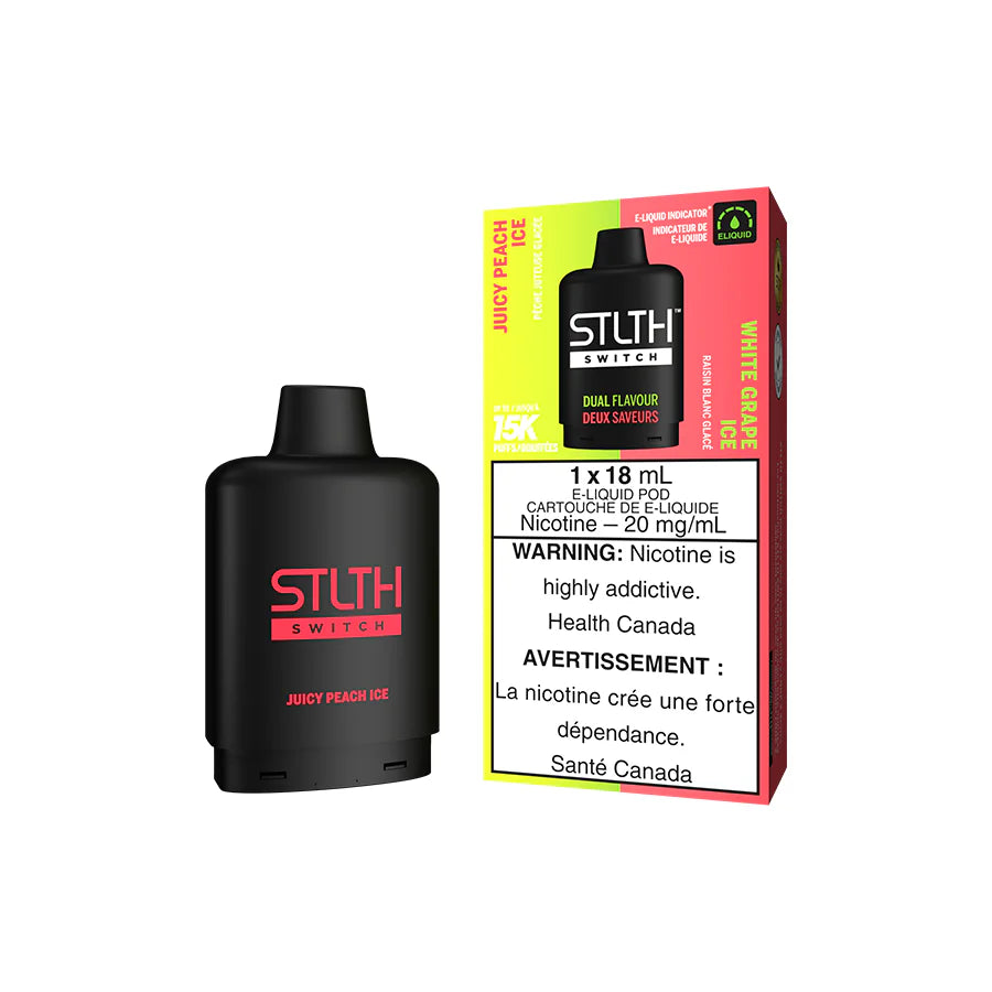 STLTH SWITCH - JUICY PEACH ICE AND WHITE GRAPE ICE