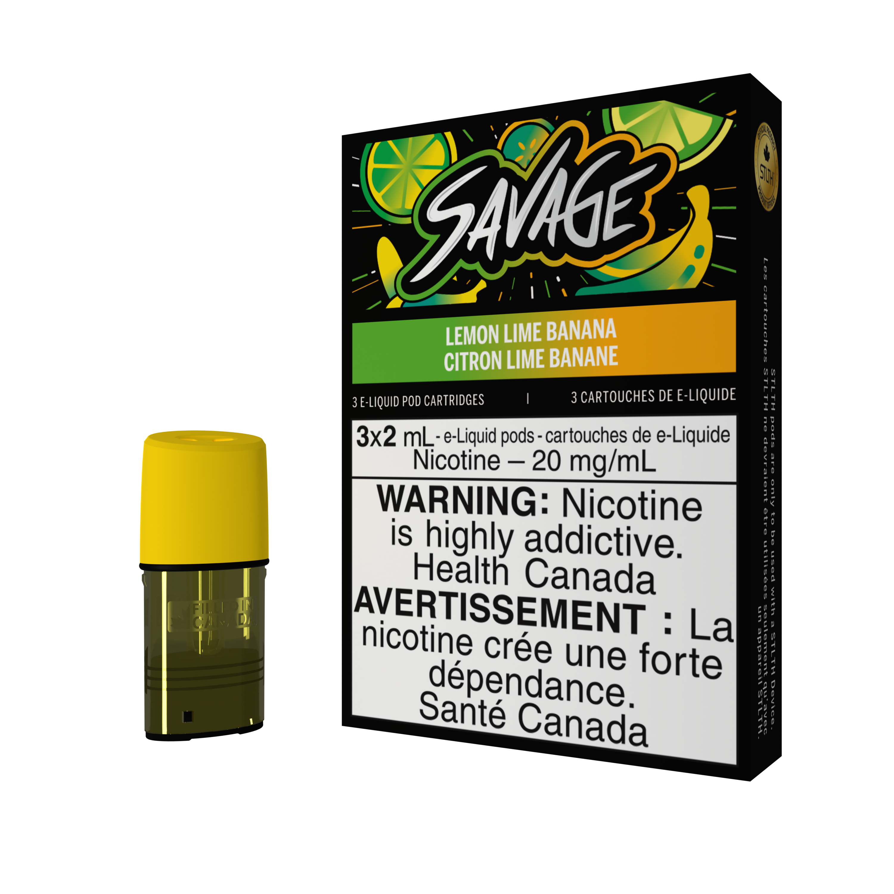 STLTH POD PACK SAVAGE - LEMON LIME BANANA