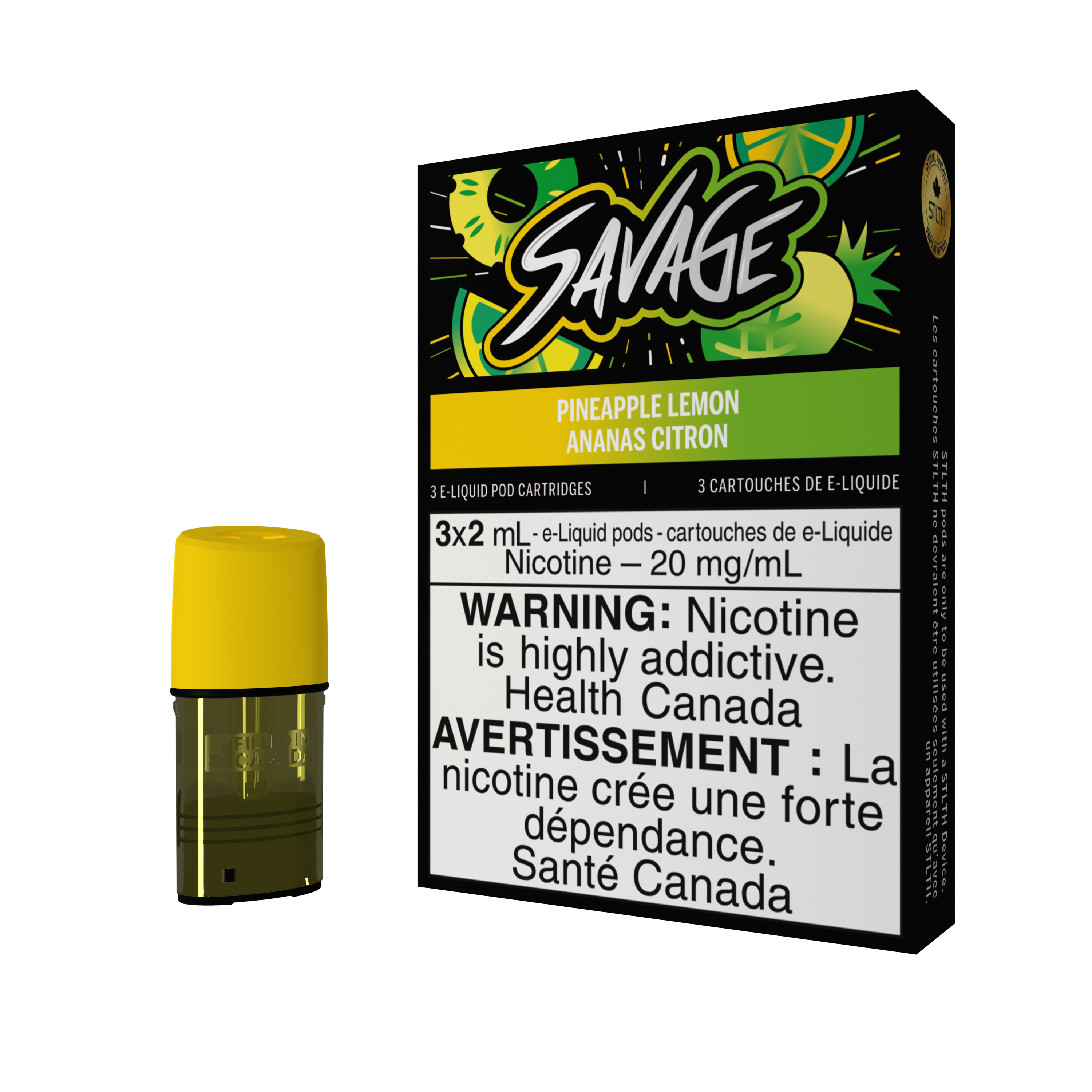 STLTH POD PACK SAVAGE - PINEAPPLE LEMON