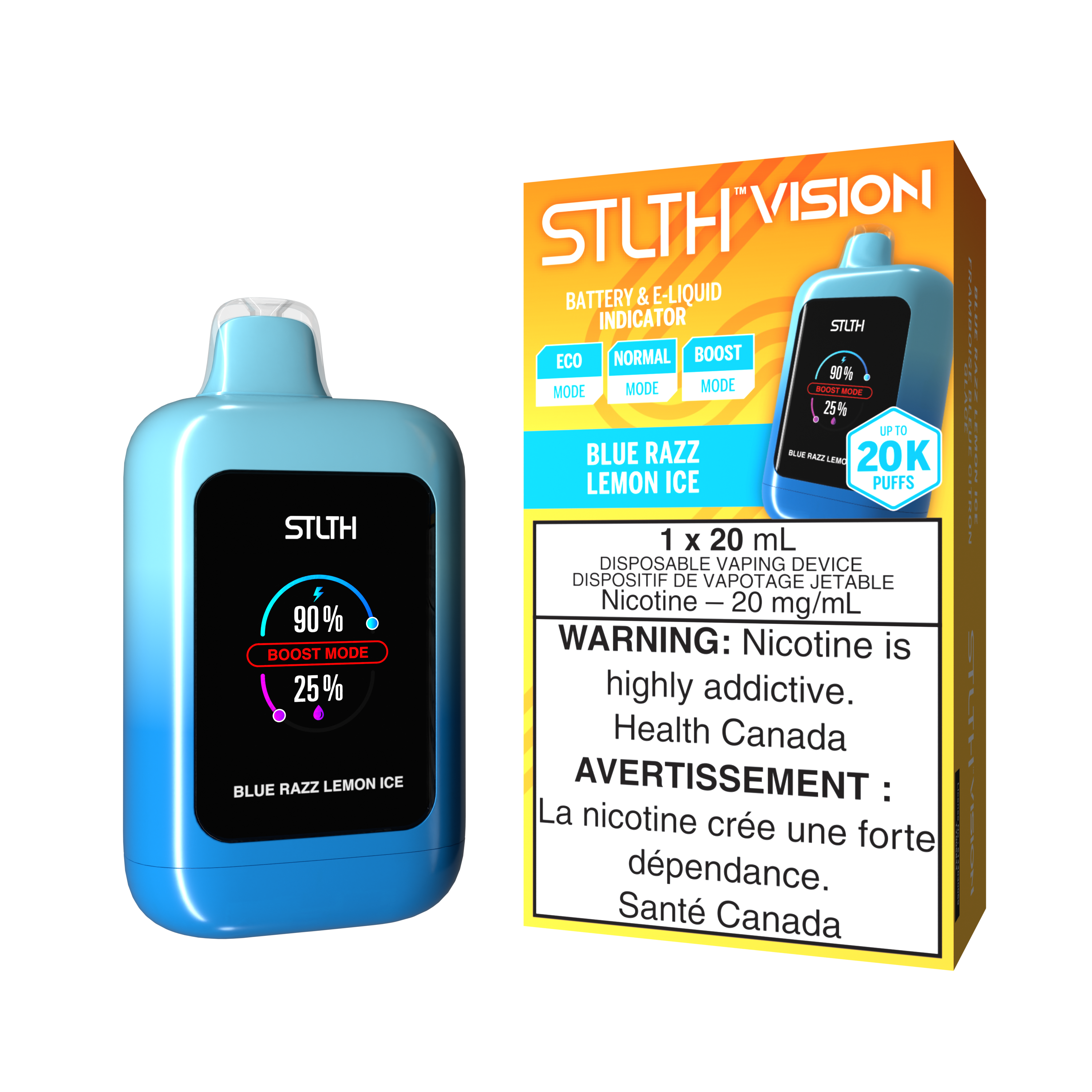 STLTH VISION 20K BLUE RAZZ LEMON ICE 20MG