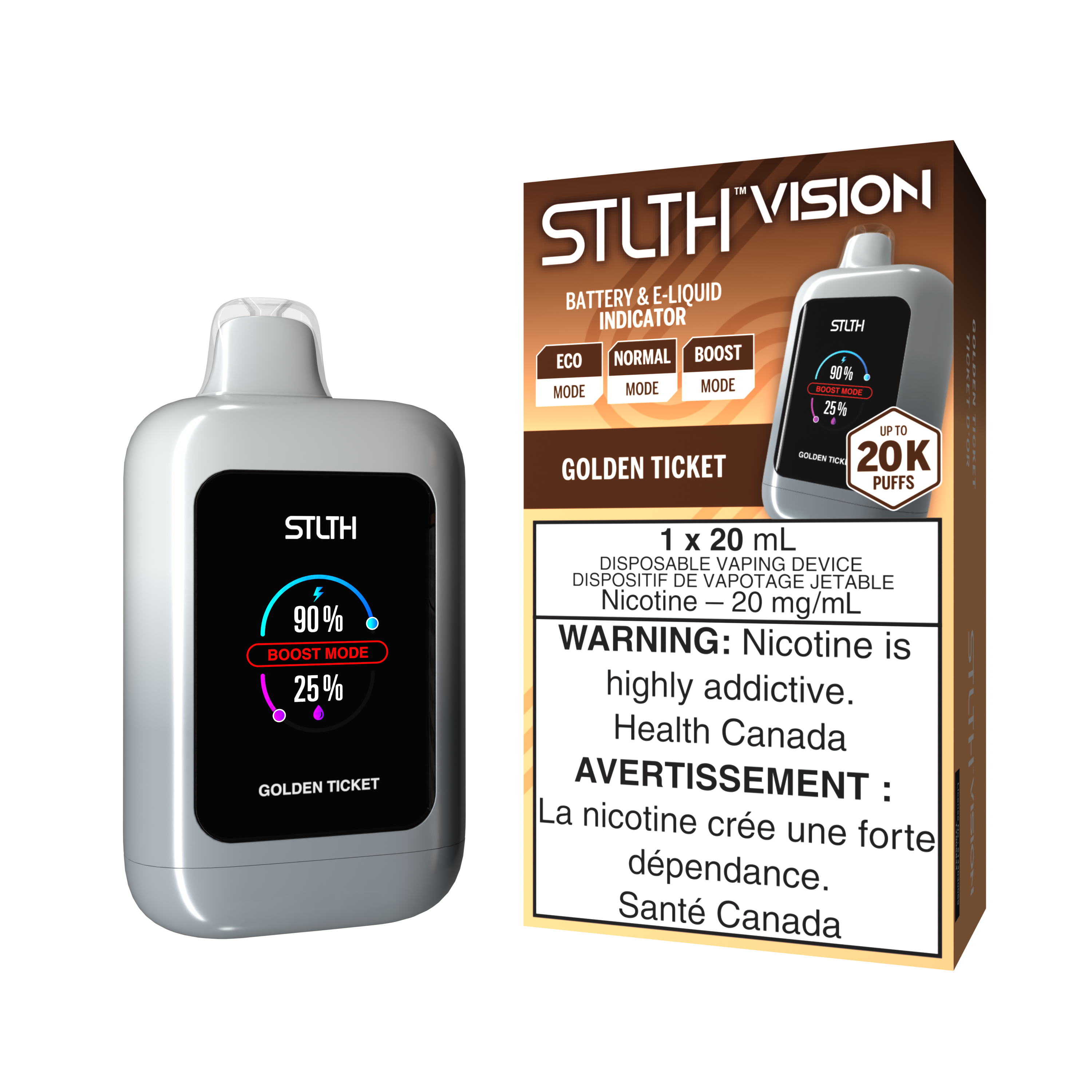 STLTH VISION 20K GOLDEN TICKET 20MG