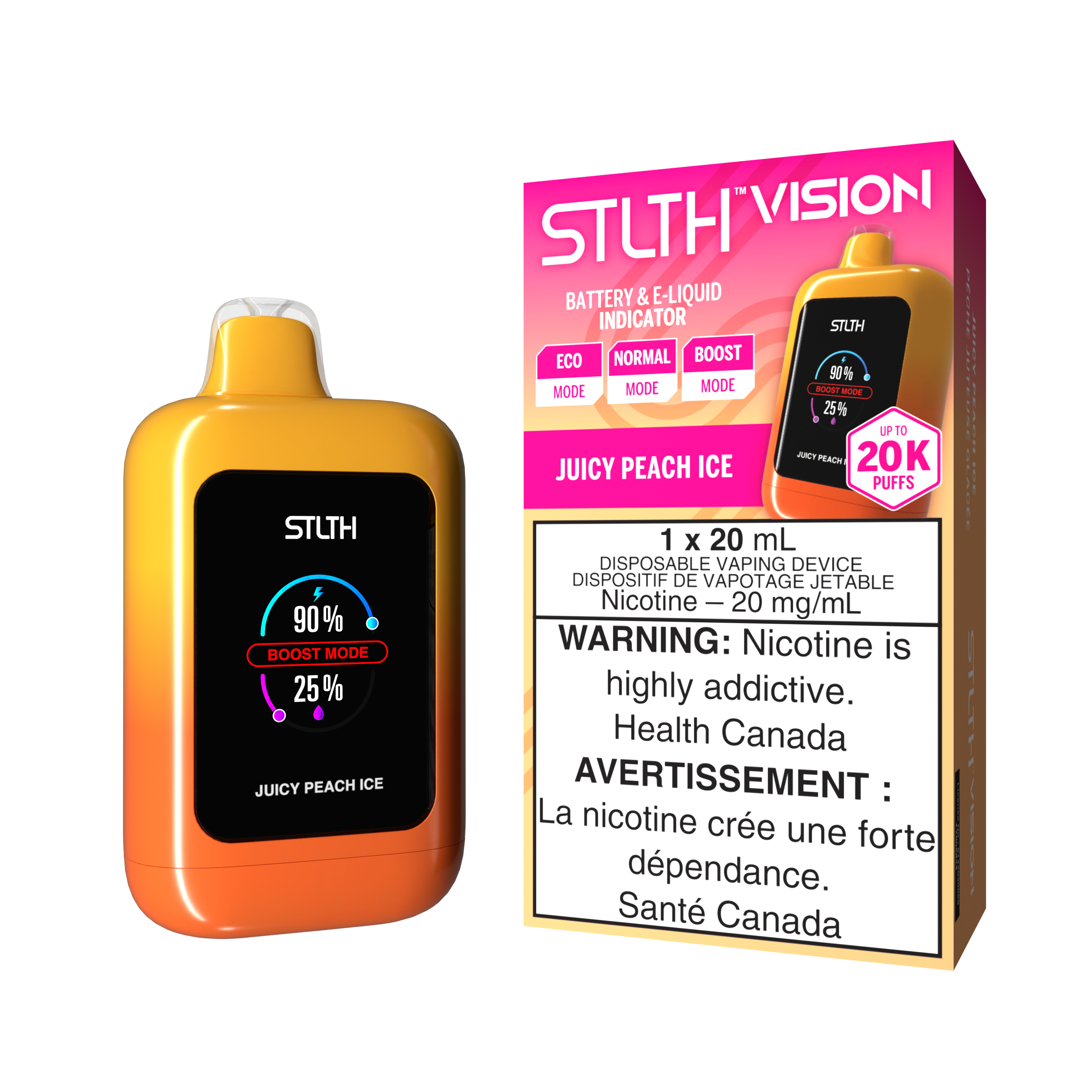 STLTH VISION 20K JUICY PEACH ICE 20MG