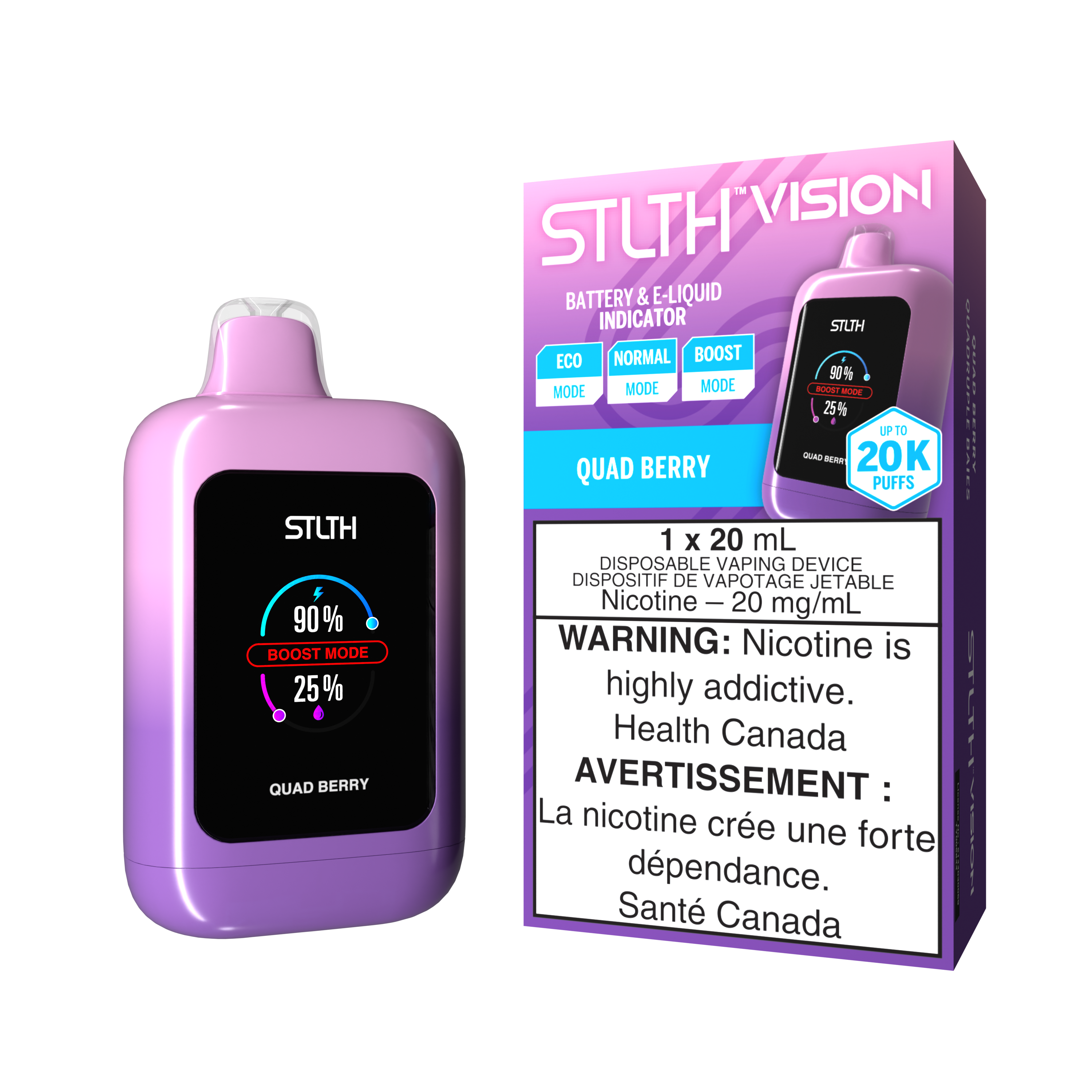 STLTH VISION 20K QUAD BERRY 20MG