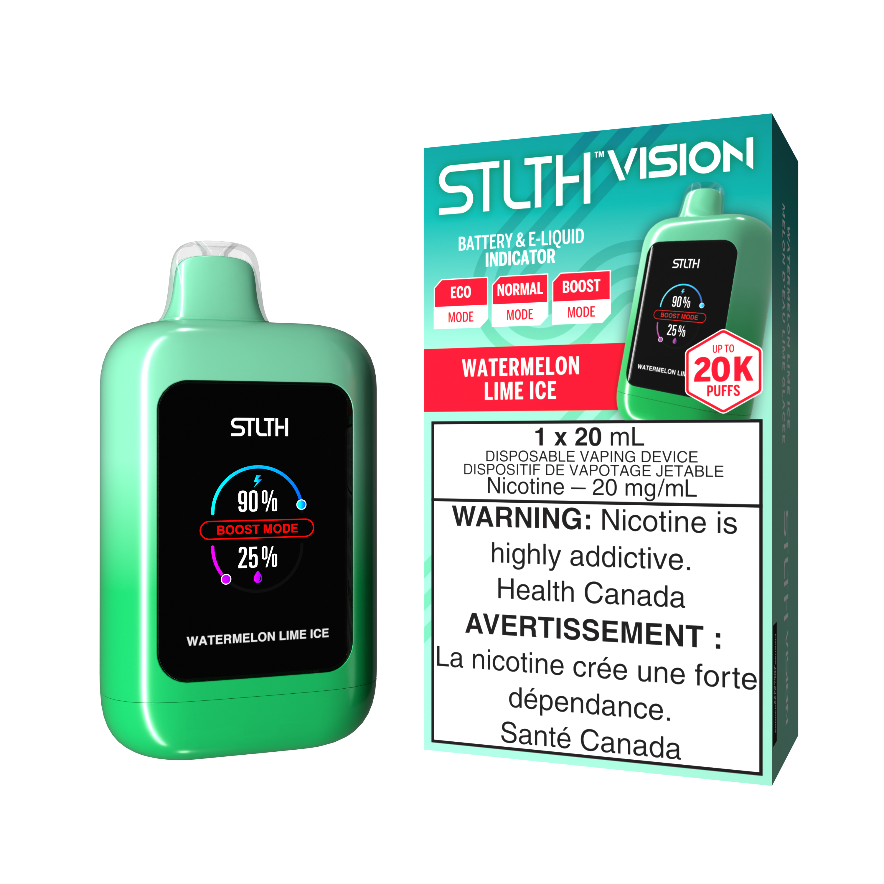 STLTH VISION 20K WATERMELON LIME ICE 20MG