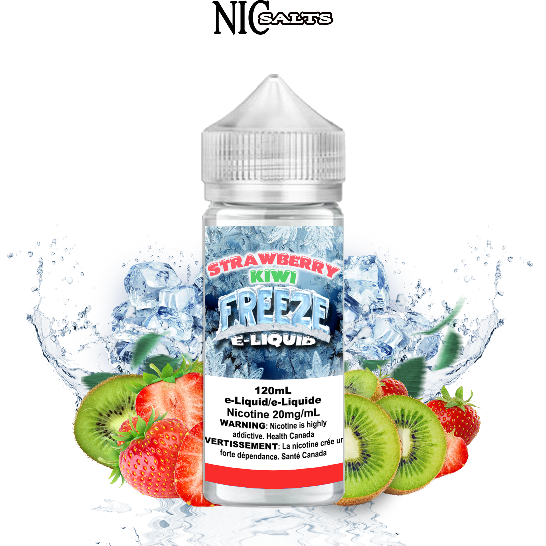 CUSTOM FREEZE SALT - STRAWBERRY KIWI 120ML