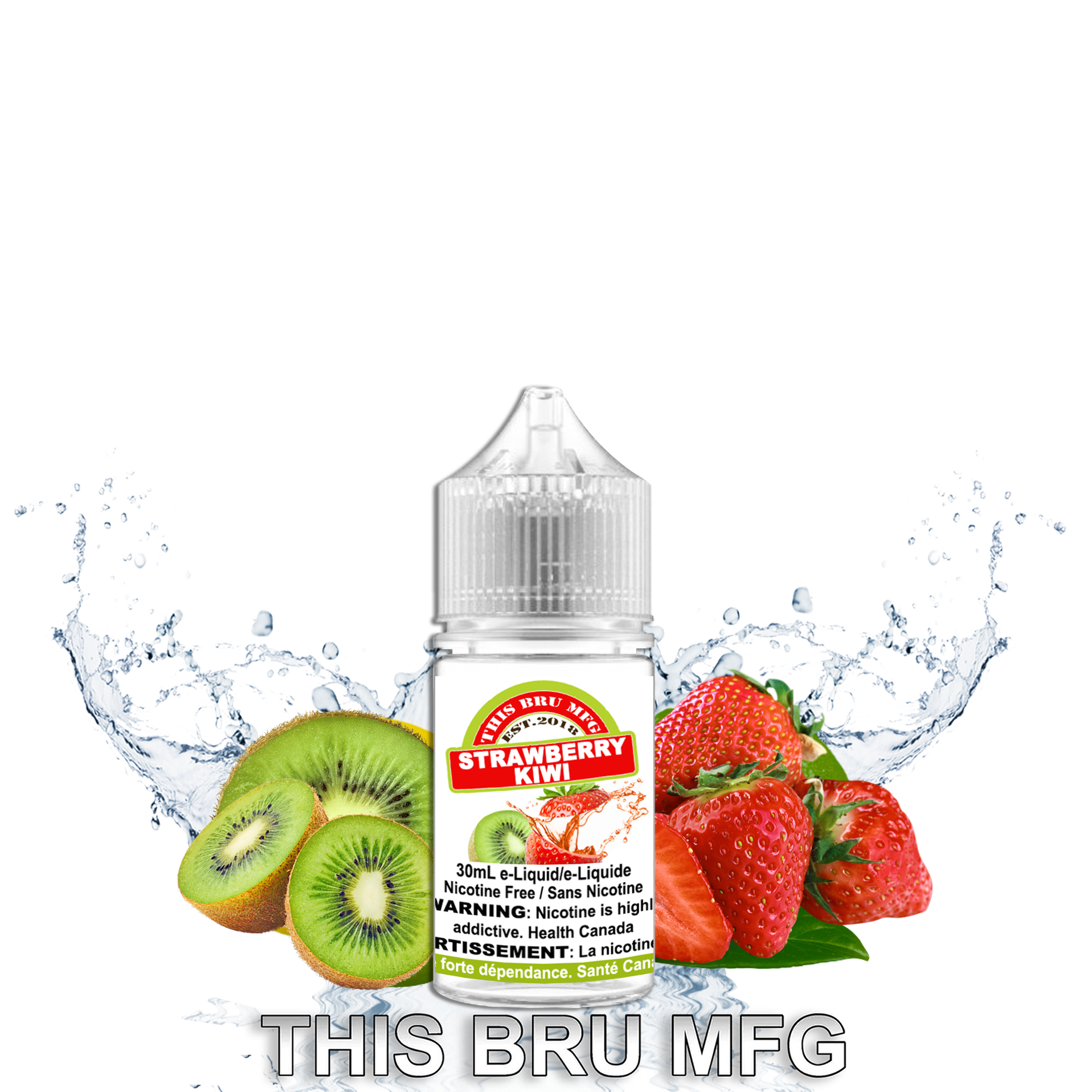 [BC/SK/NL/NS] CUSTOM THIS BRU MFG - STRAWBERRY KIWI 30ML