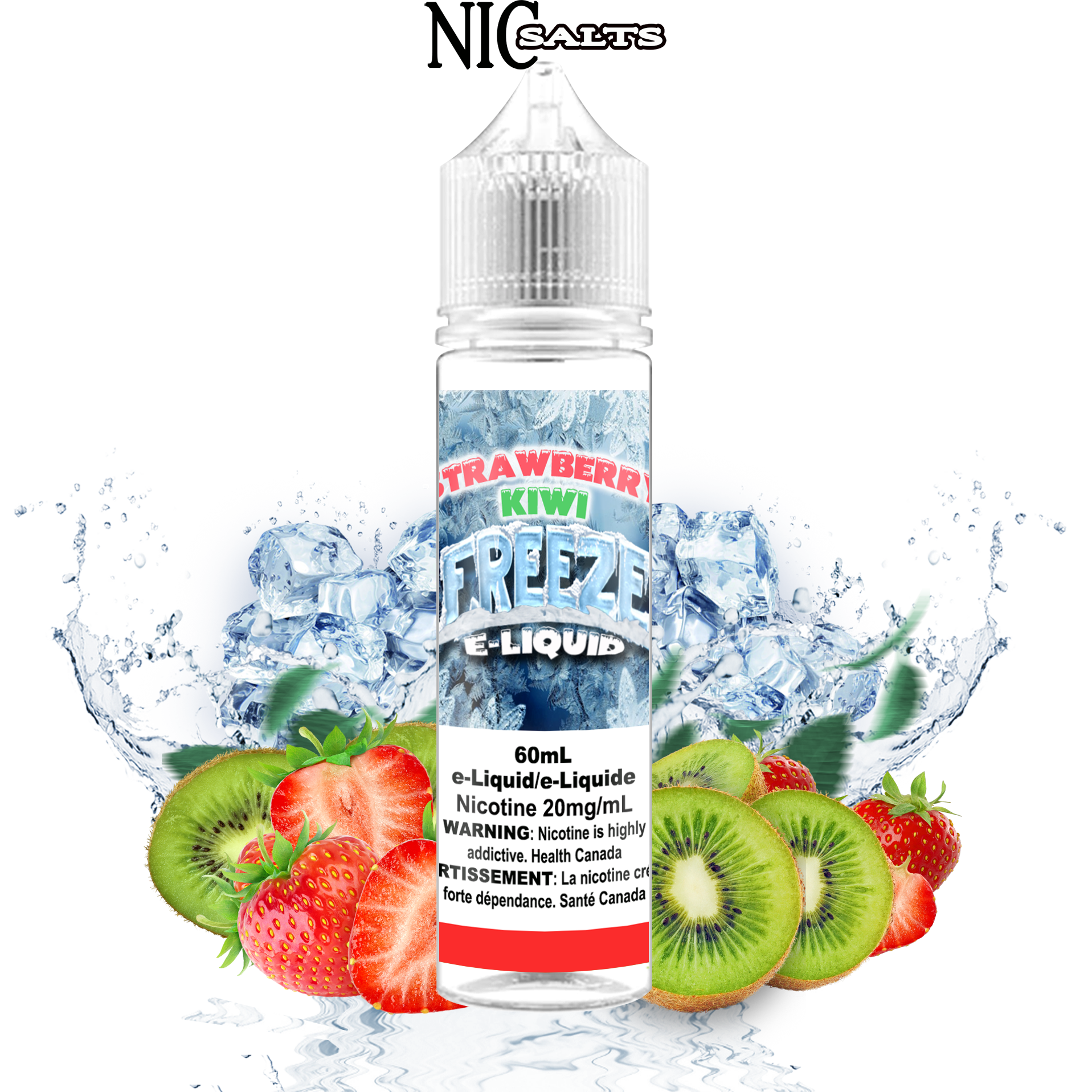 CUSTOM FREEZE SALT - STRAWBERRY KIWI 60ML