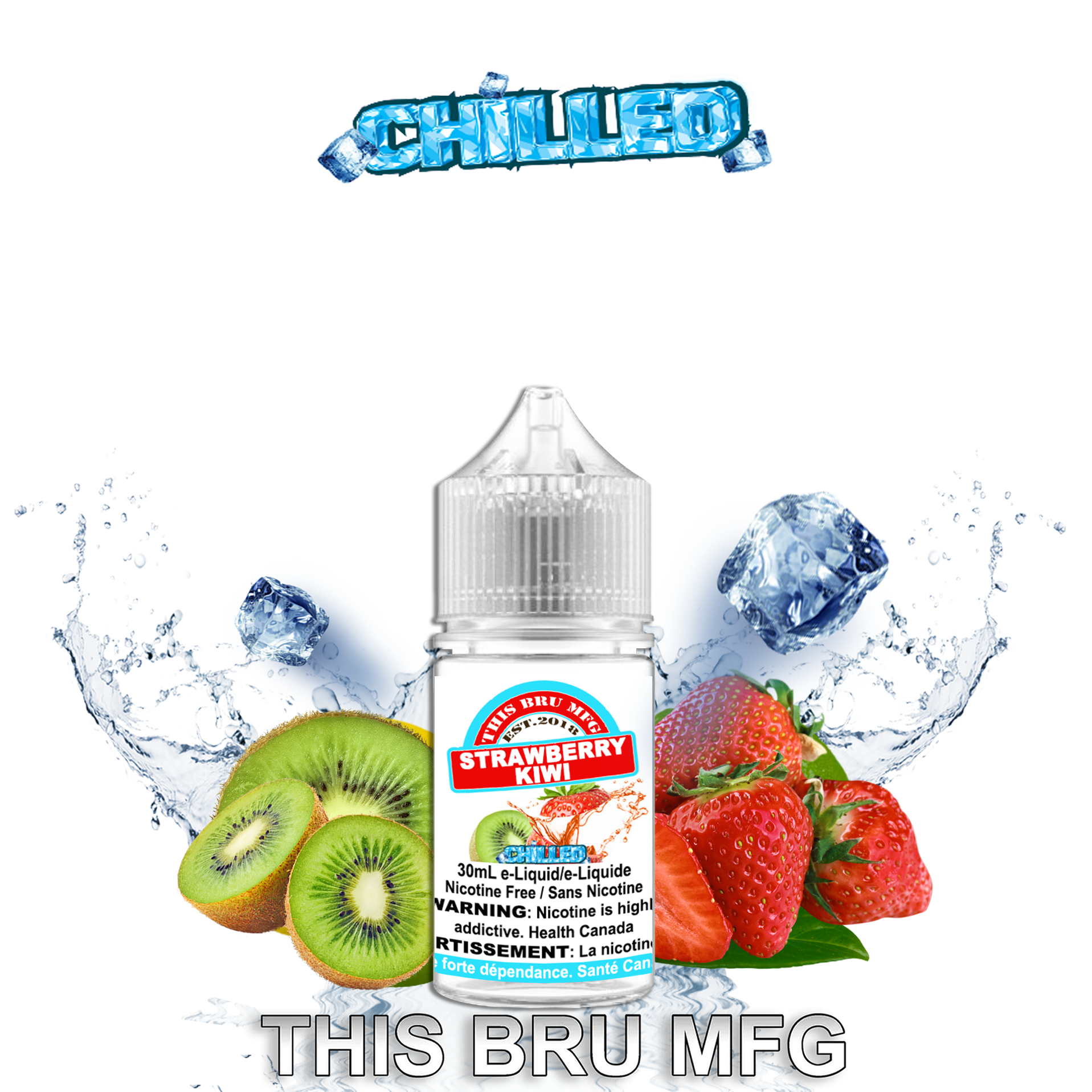 CUSTOM THIS BRU MFG - STRAWBERRY KIWI CHILLED 30ML