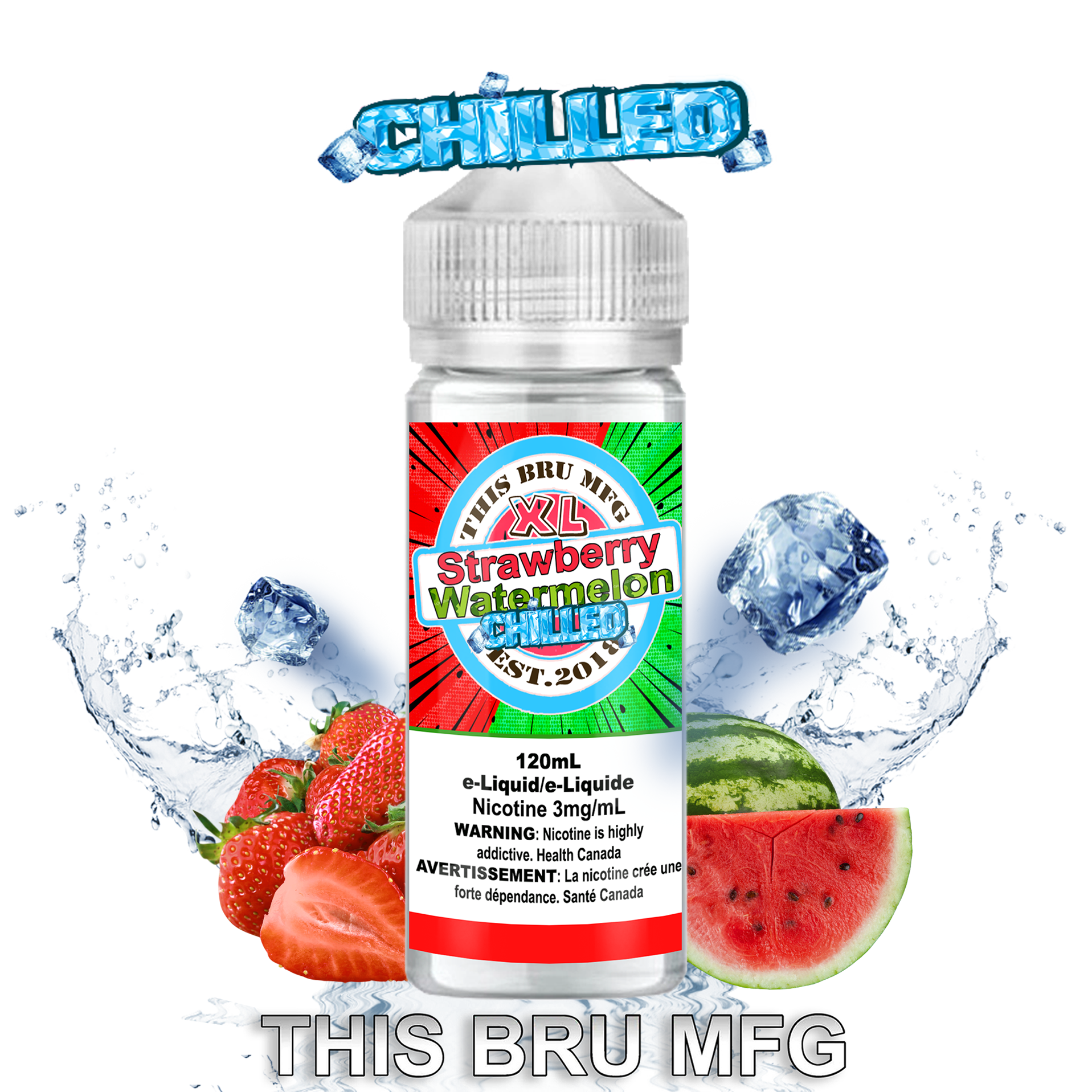 THIS BRU MFG - STRAWBERRY WATERMELON CHILLED 120ML