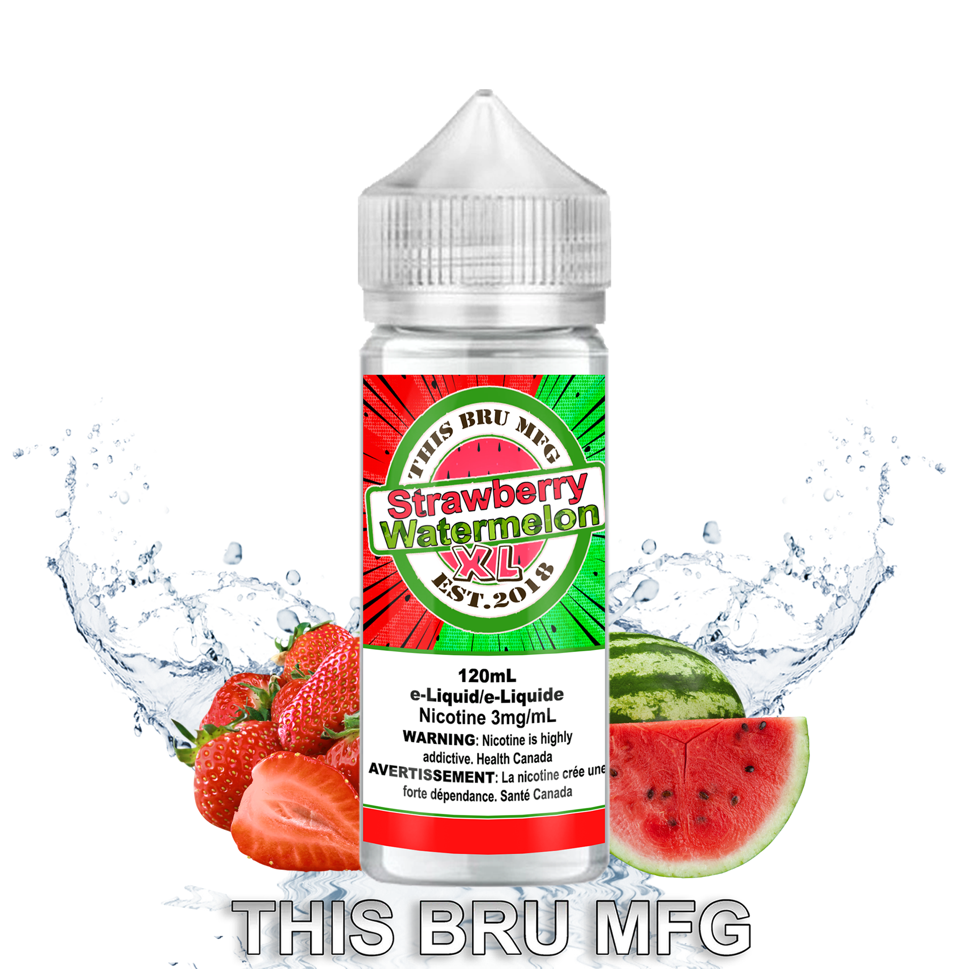 CUSTOM THIS BRU MFG - STRAWBERRY WATERMELON 120ML