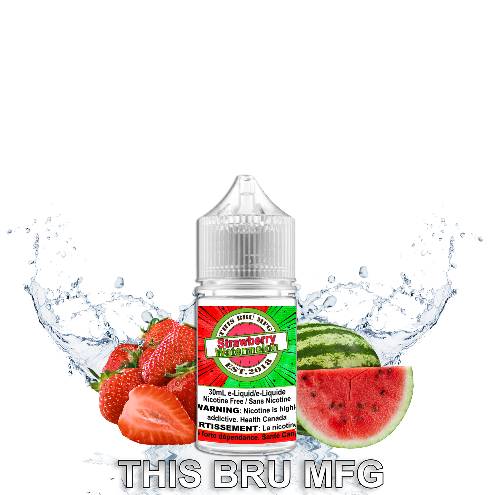 [BC/SK/NL/NS] CUSTOM THIS BRU MFG - STRAWBERRY WATERMELON 30ML