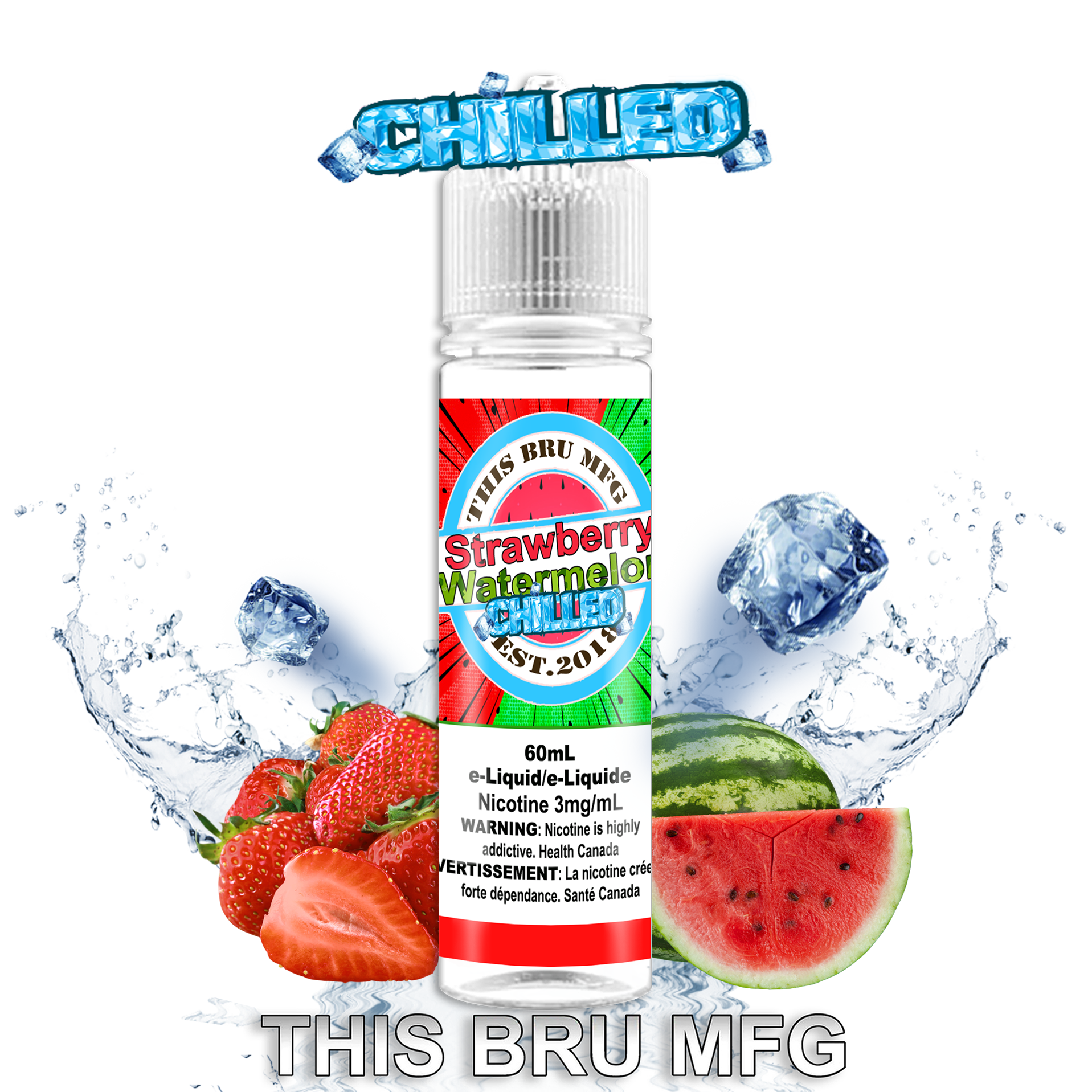 CUSTOM THIS BRU MFG - STRAWBERRY WATERMELON CHILLED 60ML