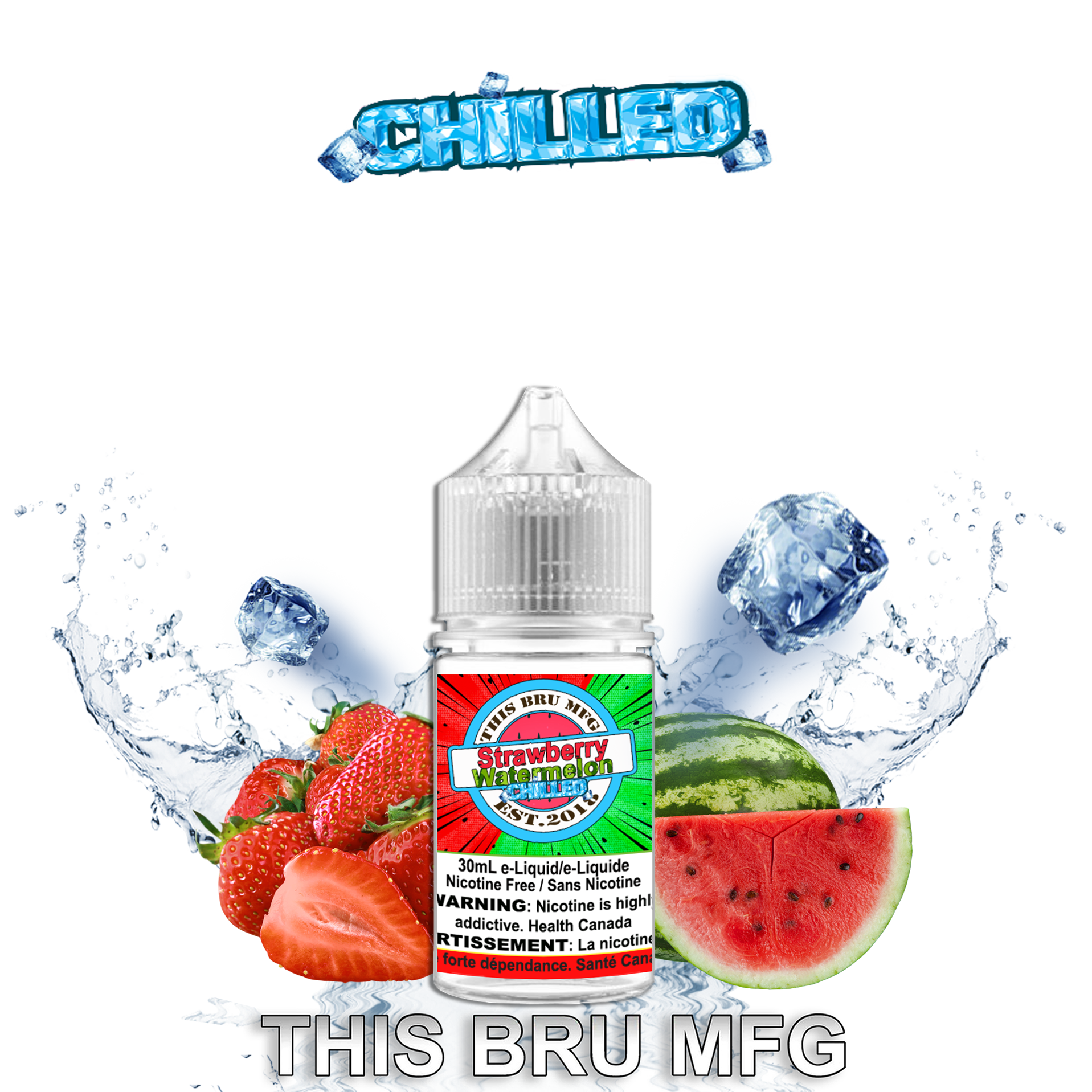 CUSTOM THIS BRU MFG - STRAWBERRY WATERMELON CHILLED 30ML