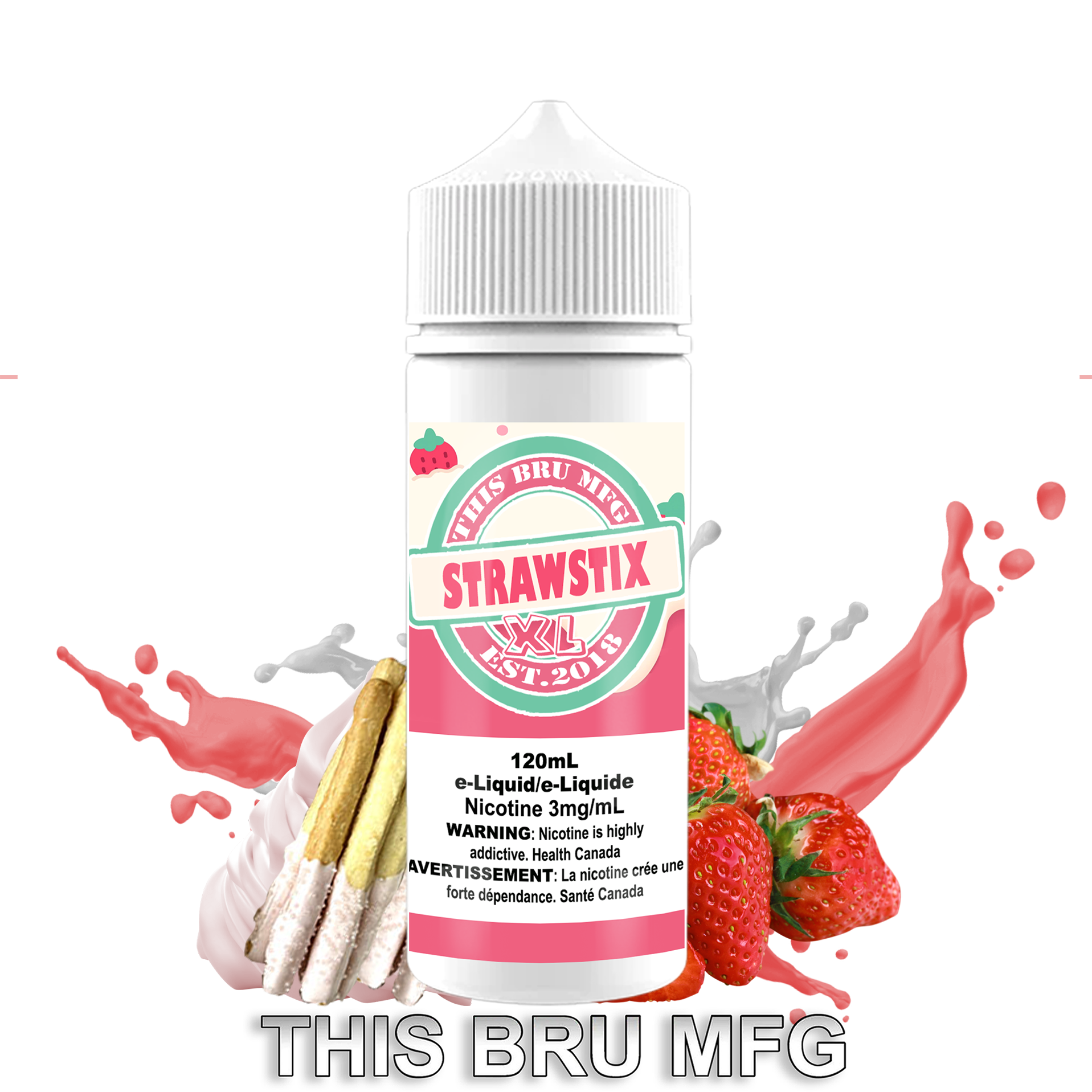 THIS BRU MFG - STRAWSTIX 120ML