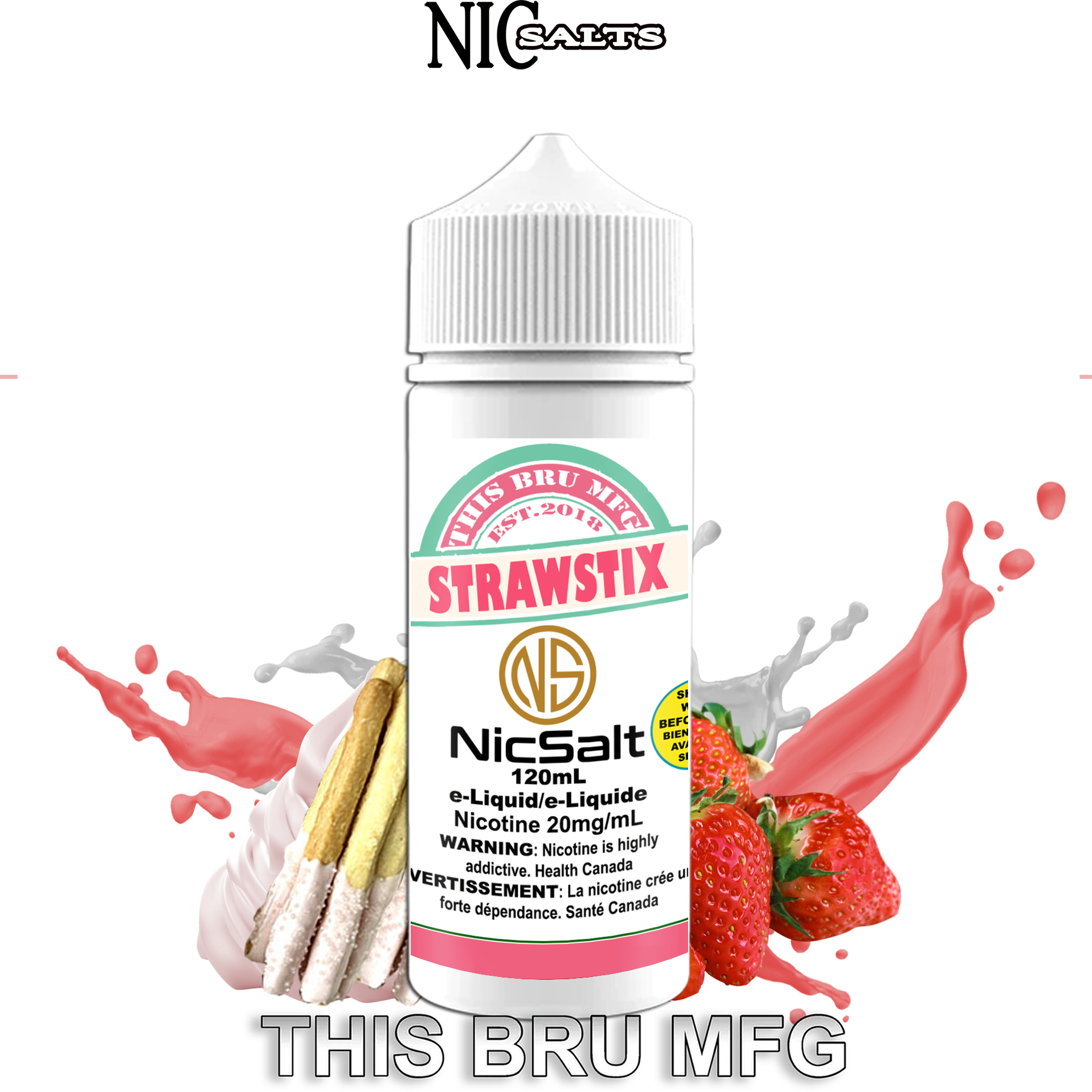 CUSTOM THIS BRU MFG SALT - STRAWSTIX 120ML