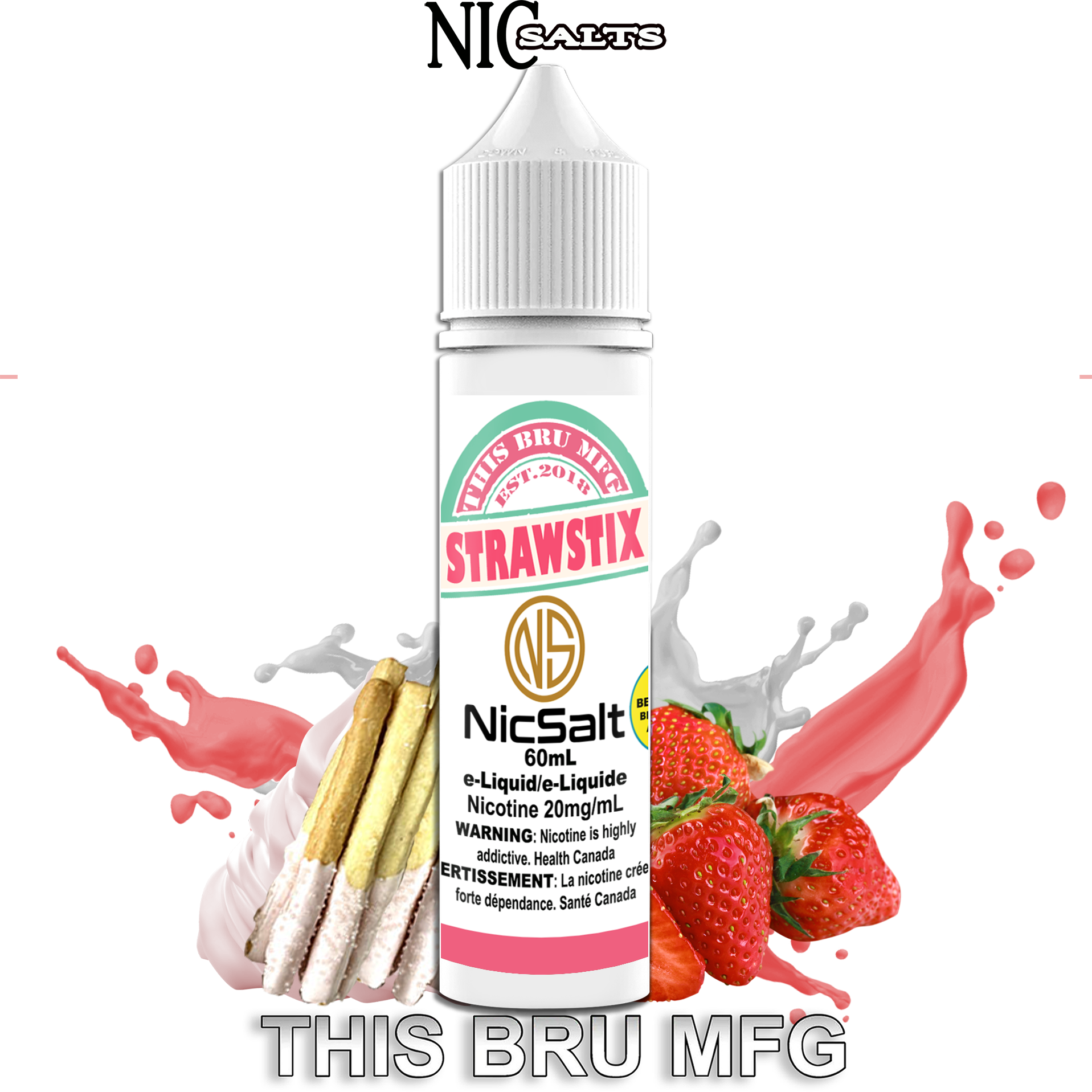 CUSTOM THIS BRU MFG SALT - STRAWSTIX 60ML