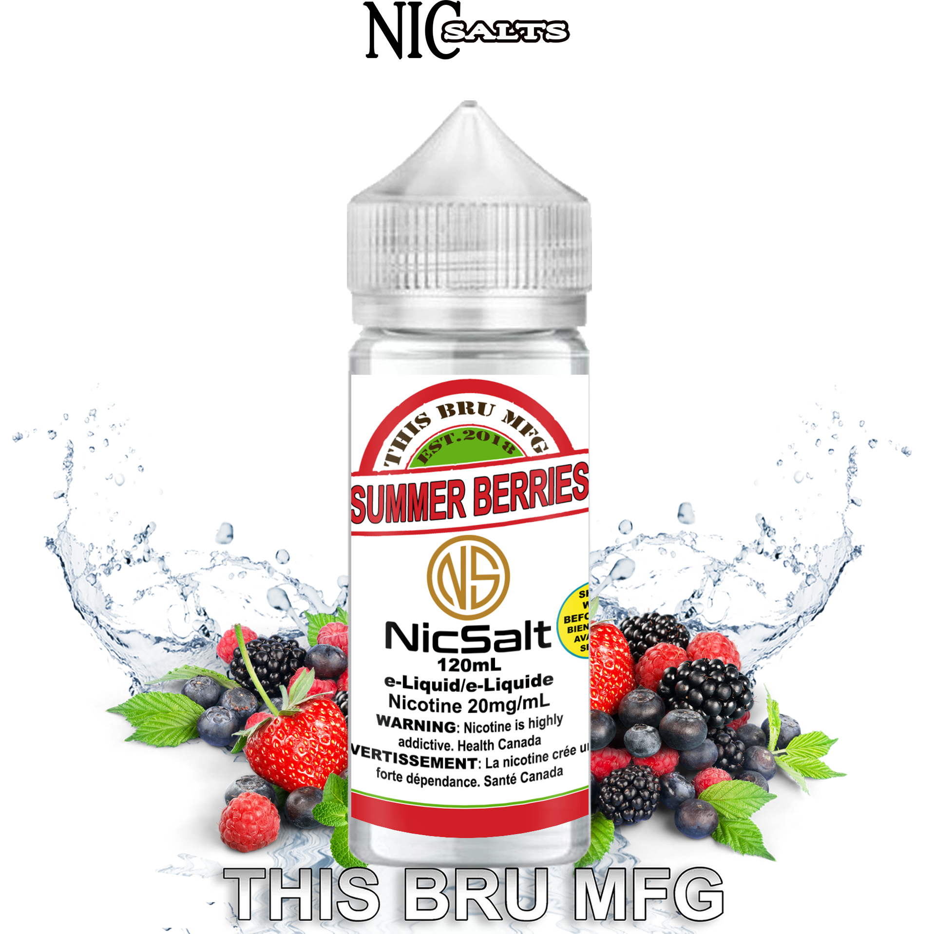 CUSTOM THIS BRU MFG SALT - SUMMER BERRIES 120ML