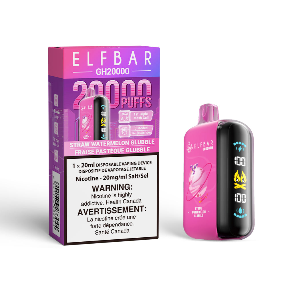 ELF BAR GH20000 STRAW WATERMELON GLUBBLE 20MG