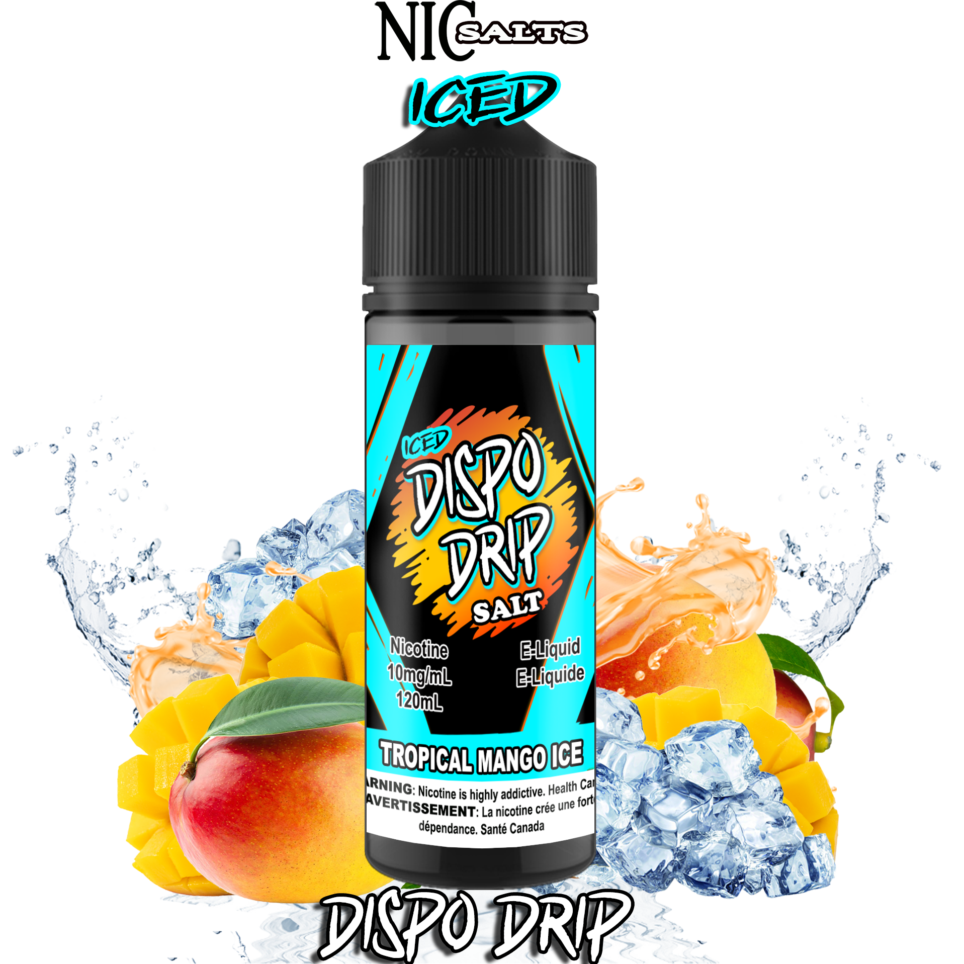 CUSTOM DISPO DRIP SALT - TROPICAL MANGO ICE 120ML