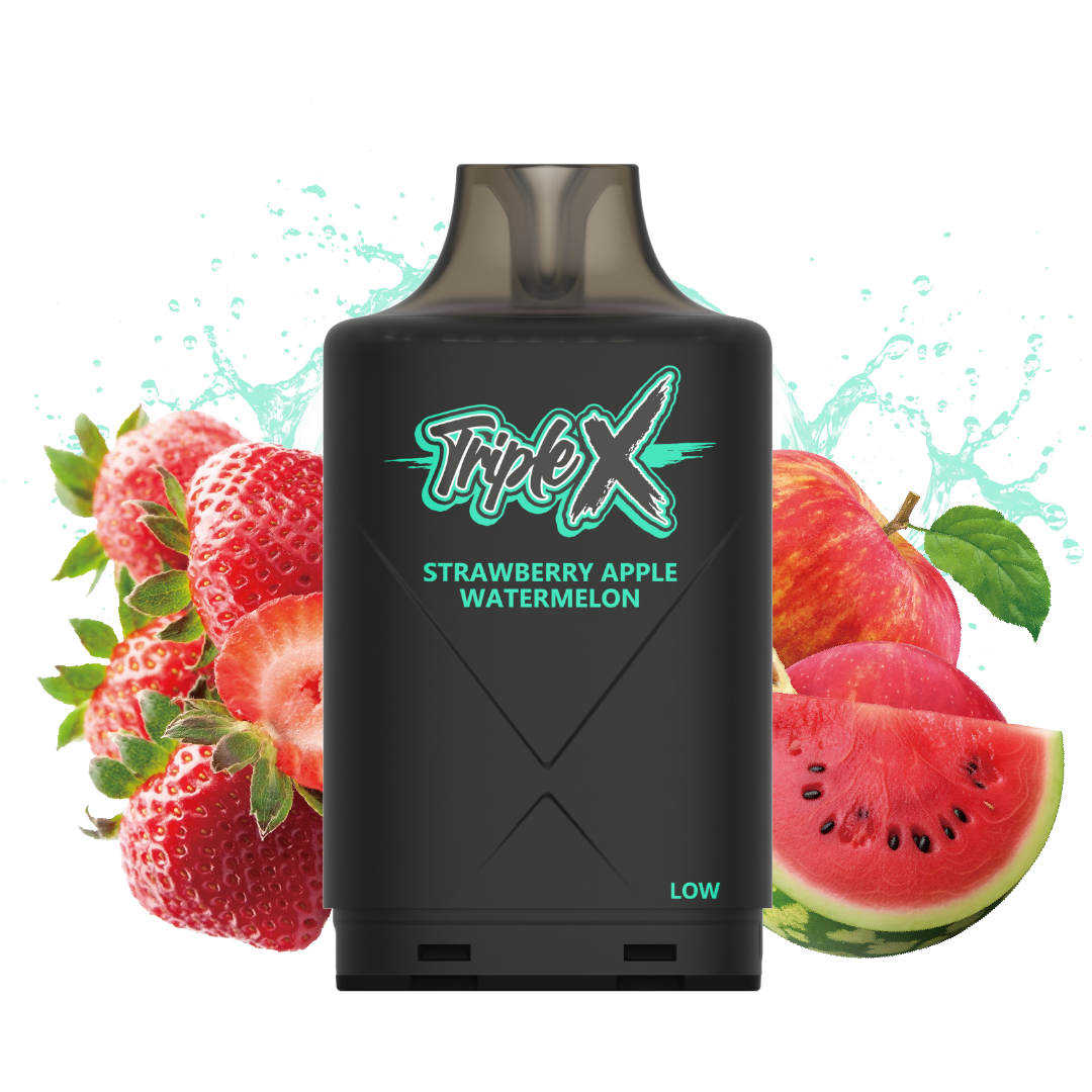 TRIPLE X 40K POD STRAWBERRY APPLE WATERMELON 20MG