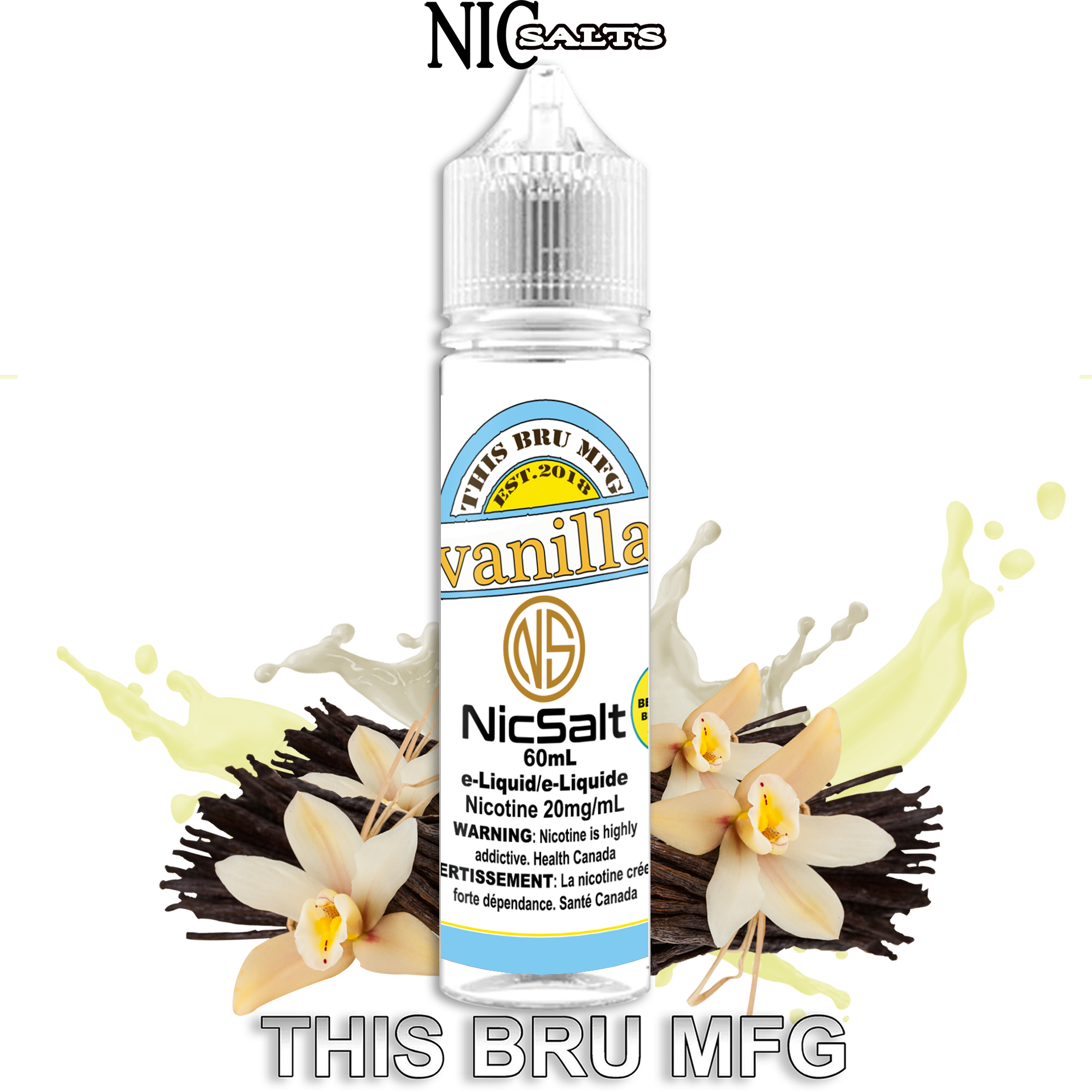 CUSTOM THIS BRU MFG SALT - VANILLA 60ML