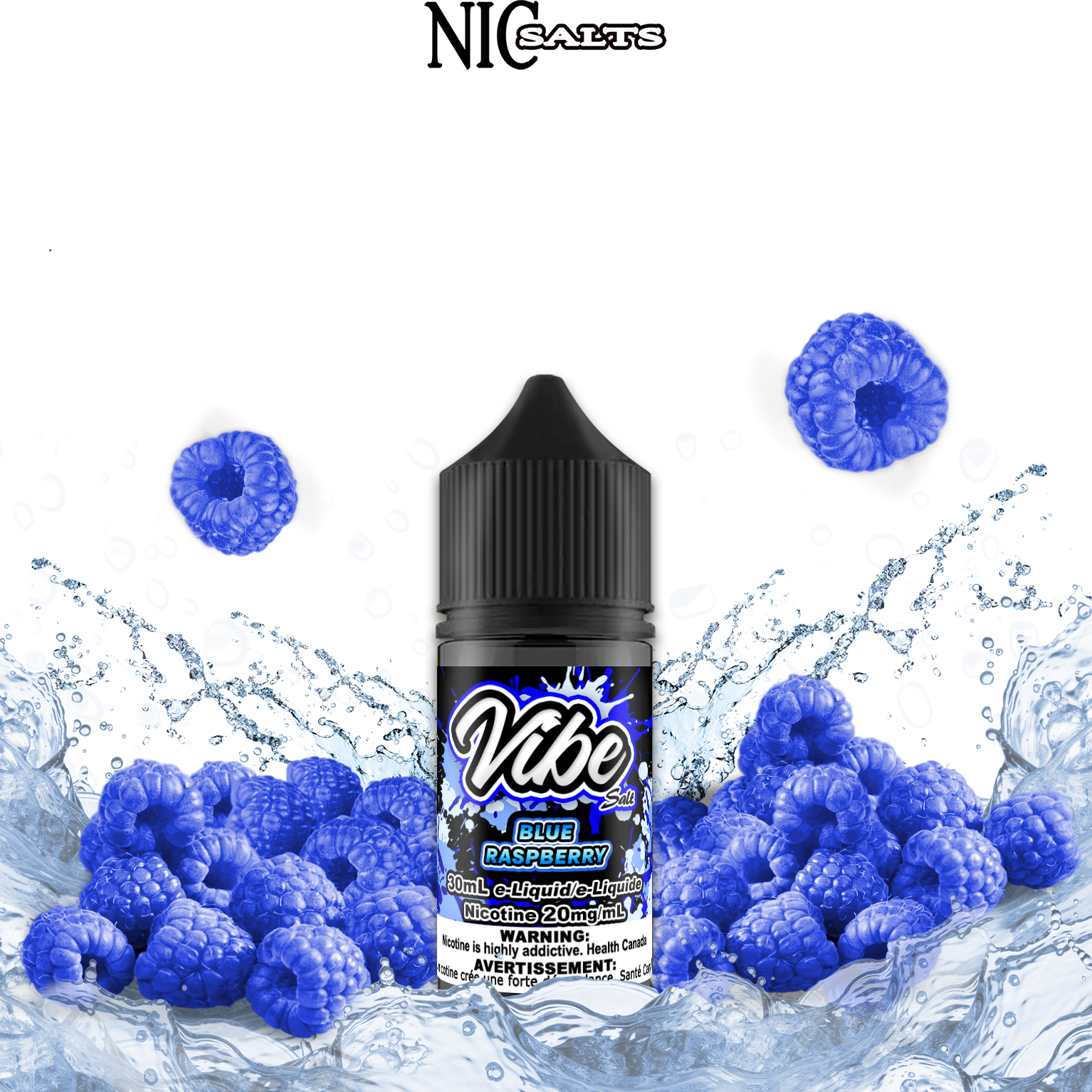 CUSTOM VIBE SALT - BLUE RASPBERRY 30ML