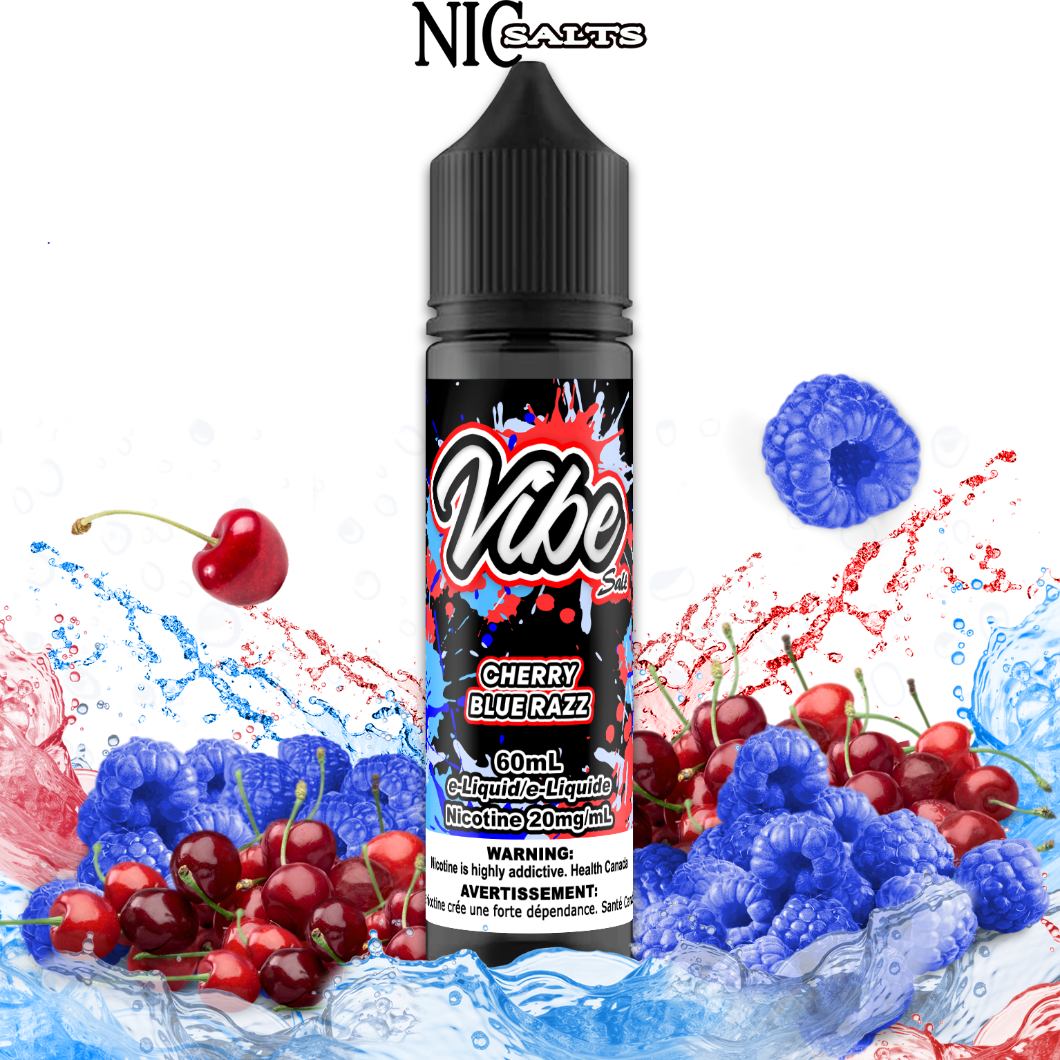 VIBE SALT - CHERRY BLUE RAZZ 60ML