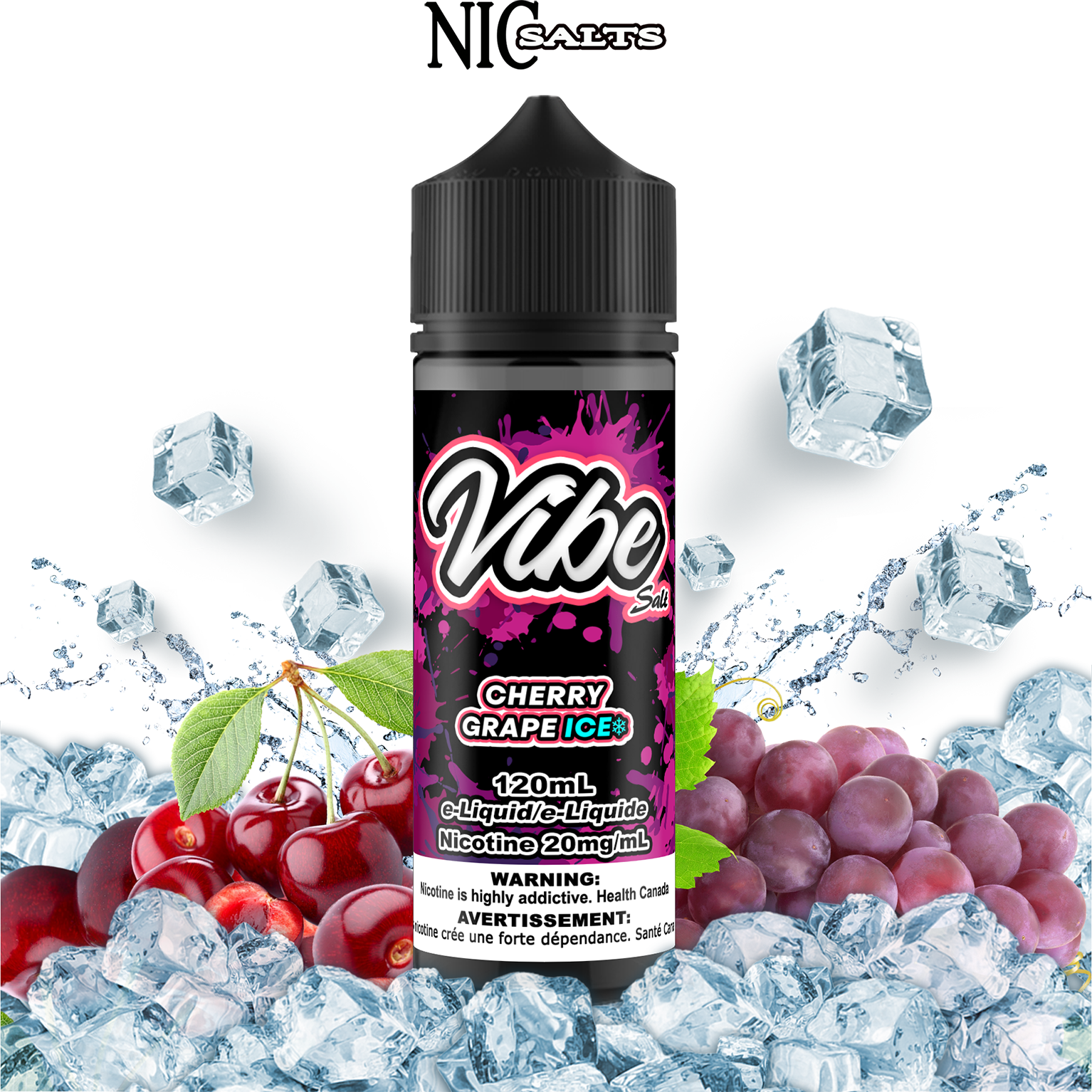 CUSTOM VIBE SALT - CHERRY GRAPE ICE 120ML